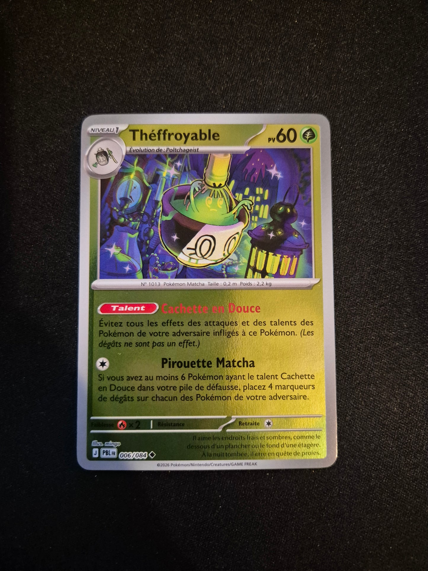 Carte Pokémon Théffroyable Reverse 006/084 ME05 Nuit Noire
