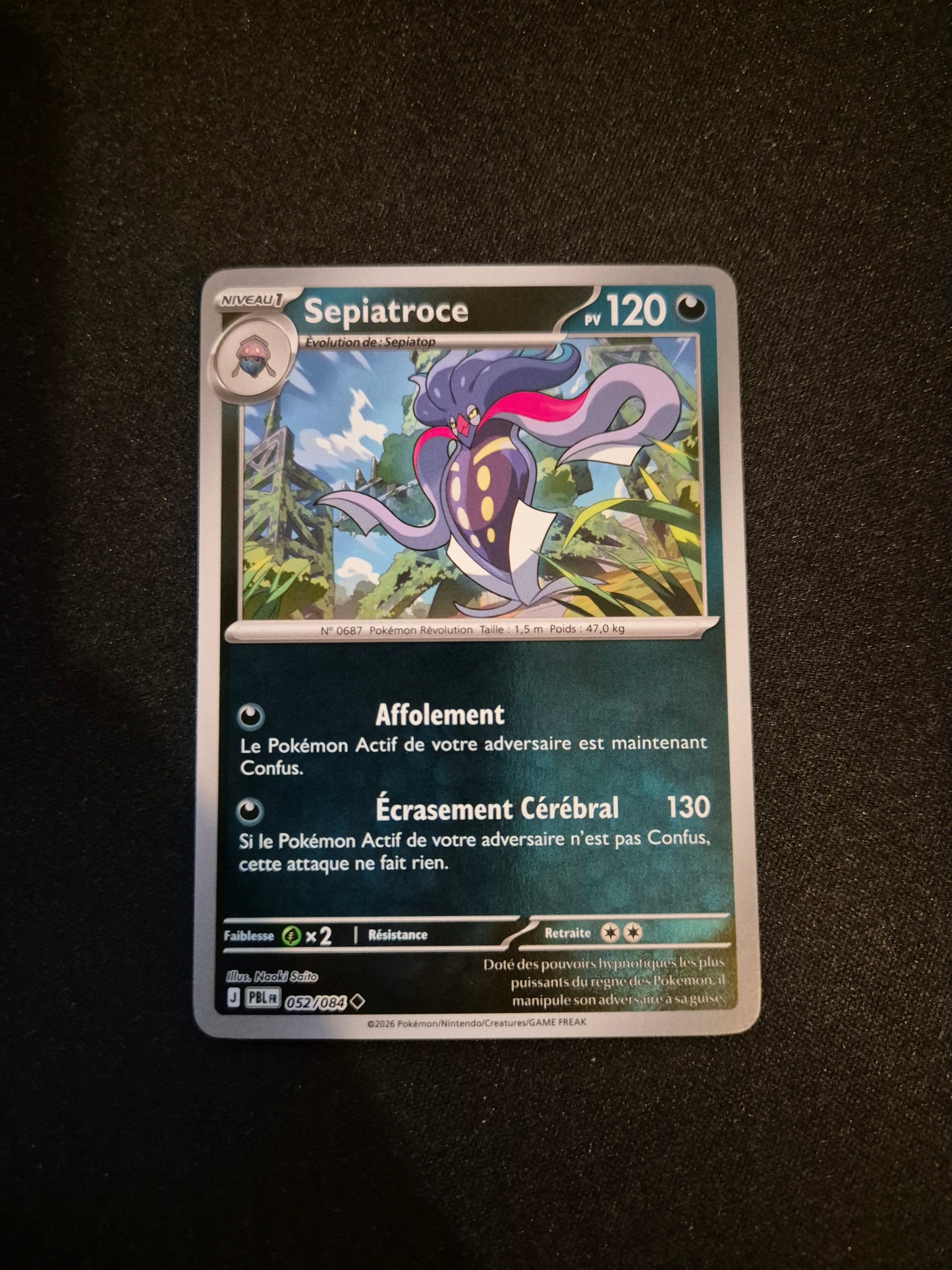Carte Pokémon Sepiatroce Reverse 052/084 ME05 Nuit Noire