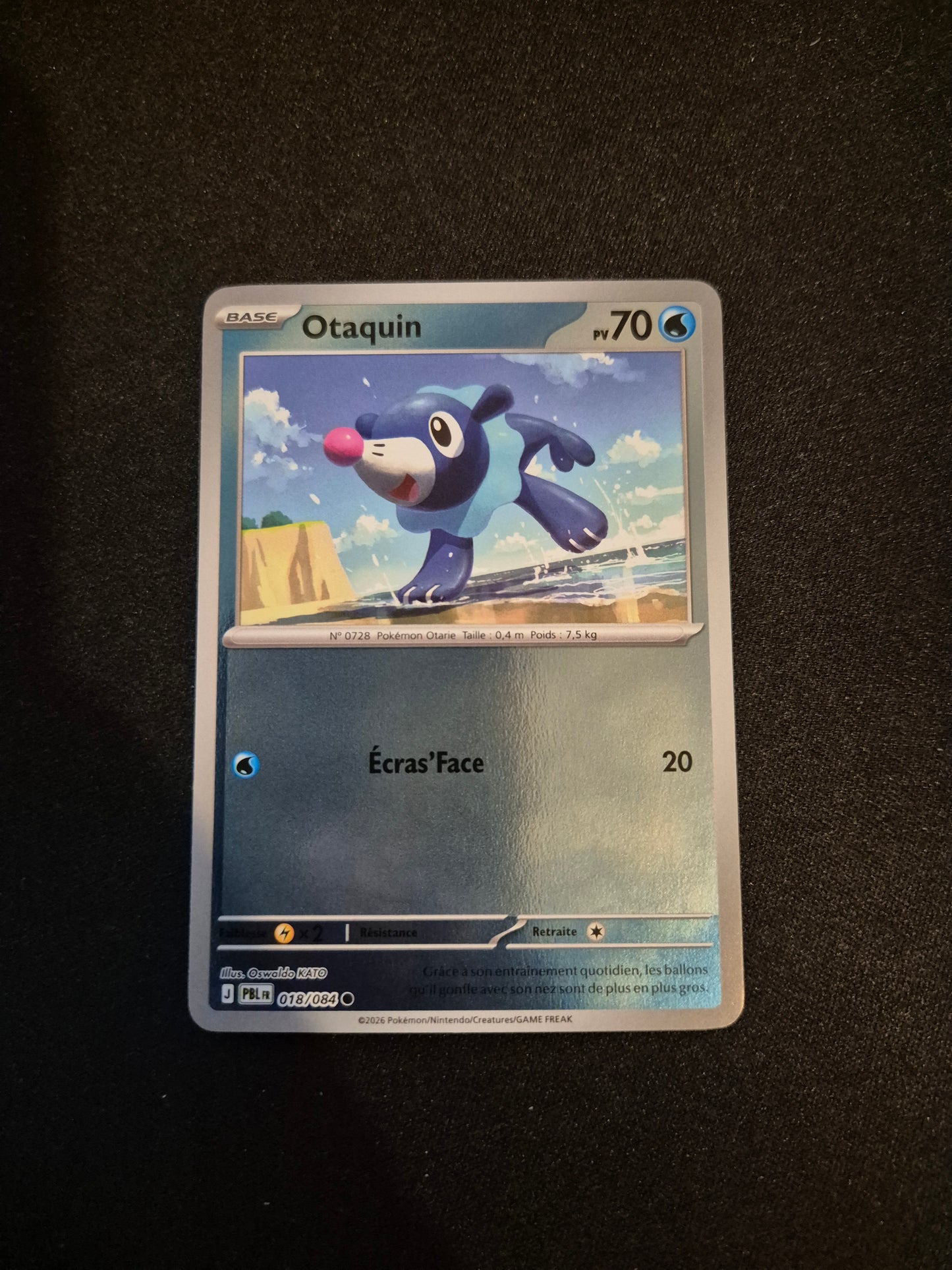 Carte Pokémon Otaquin Reverse 018/084 ME05 Nuit Noire