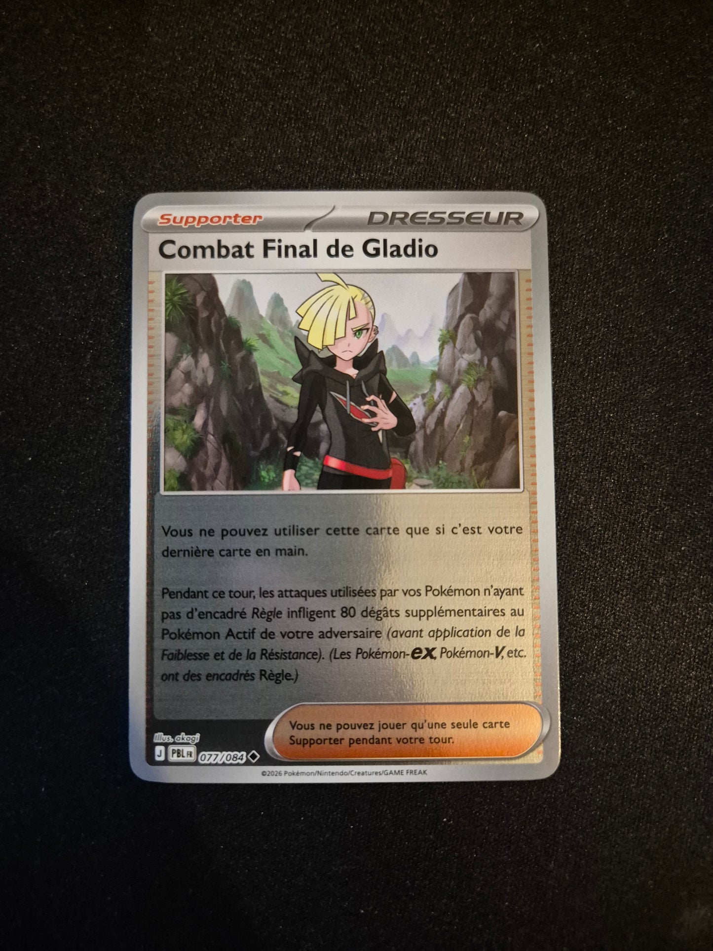 Carte Pokémon Combat Final de Gladio Reverse 077/084 ME05 Nuit Noire