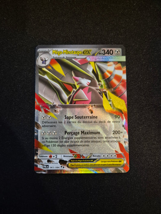 Carte Pokémon Méga-Minotaupe EX 065/084 ME05 Nuit Noire