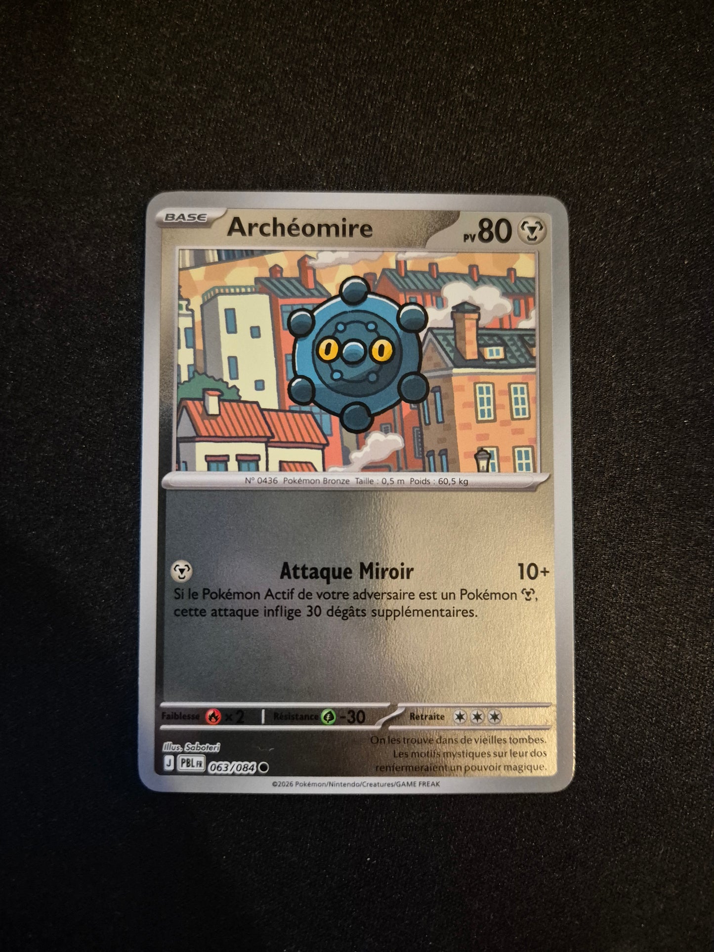 Carte Pokémon Archéomire Reverse 063/084 ME05 Nuit Noire
