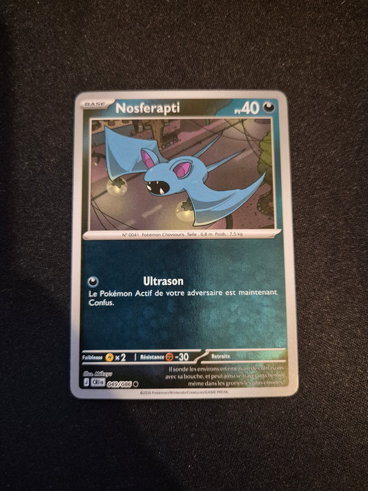 Carte Pokémon Nosferapti Reverse 049/086 ME04 Chaos Ascendant