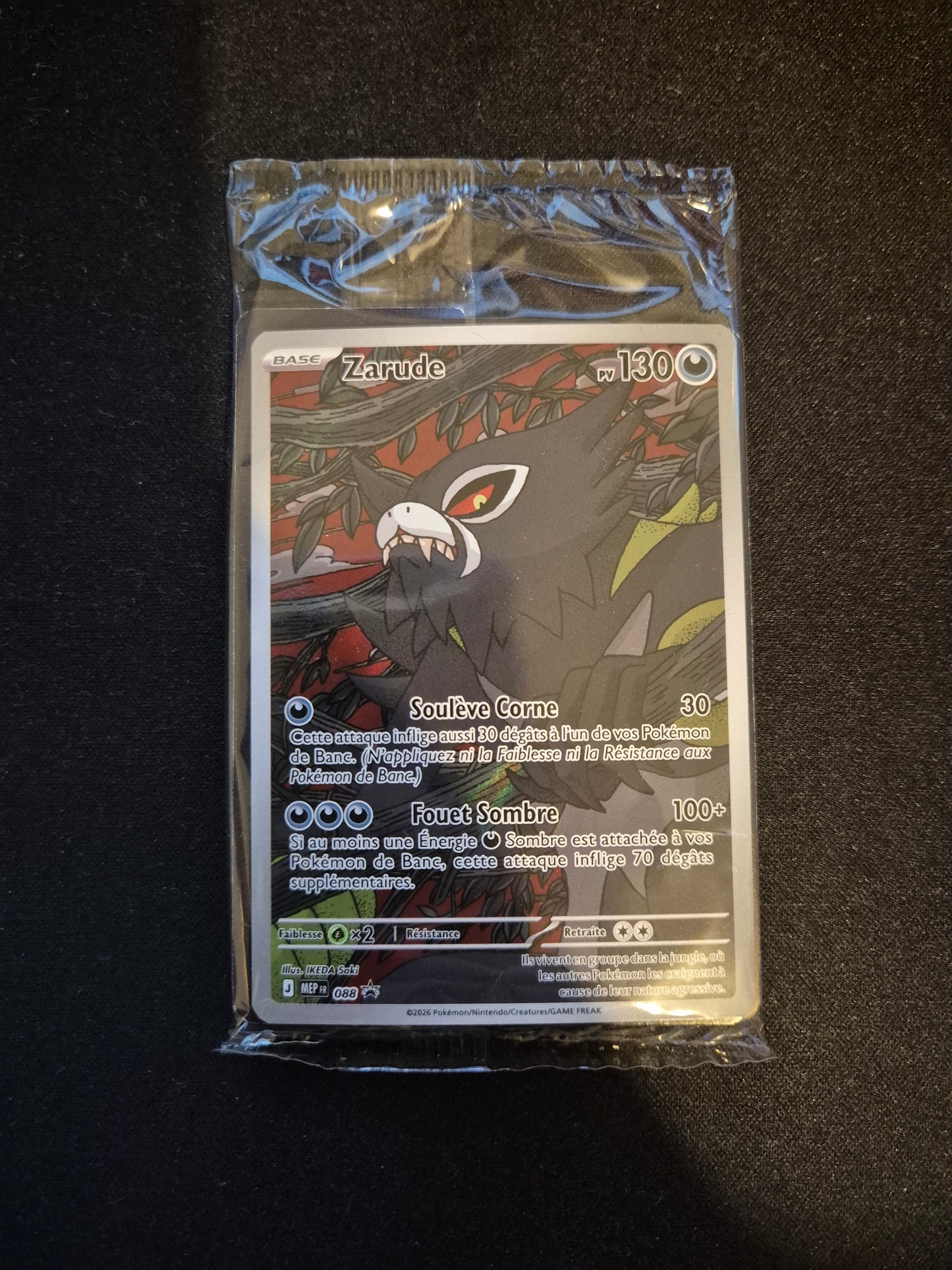 Carte Pokémon Zarude Art Rare AR MEP Promo 088