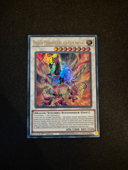 Carte Yu-Gi-Oh! Dragon Embrasolaire Aux Yeux Impairs Ultra Rare LAVD-FRO26