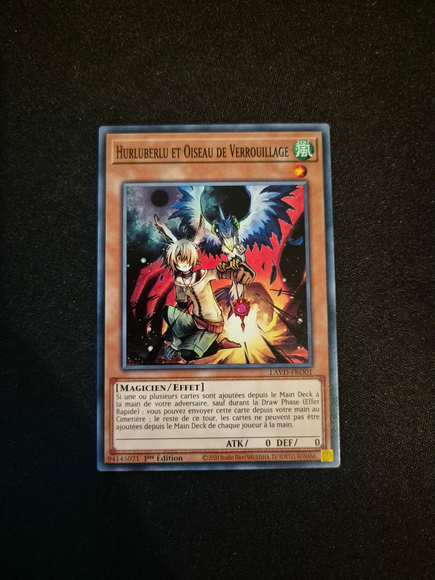 Carte Yu-Gi-Oh! Hurluberlu et Oiseau de Verrouillage LAVD-FRO01