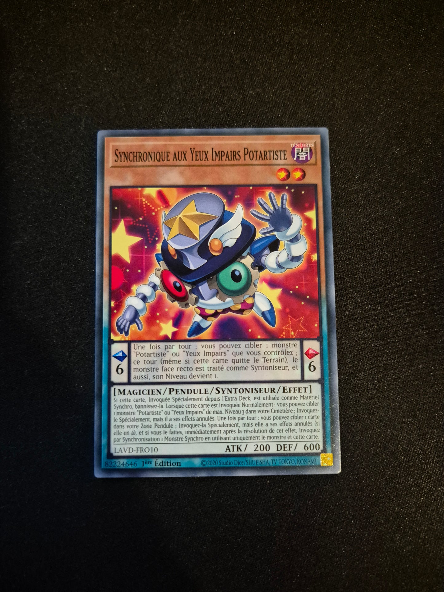 Carte Yu-Gi-Oh! Synchronique aux Yeux Impairs Potartiste LAVD-FRO10