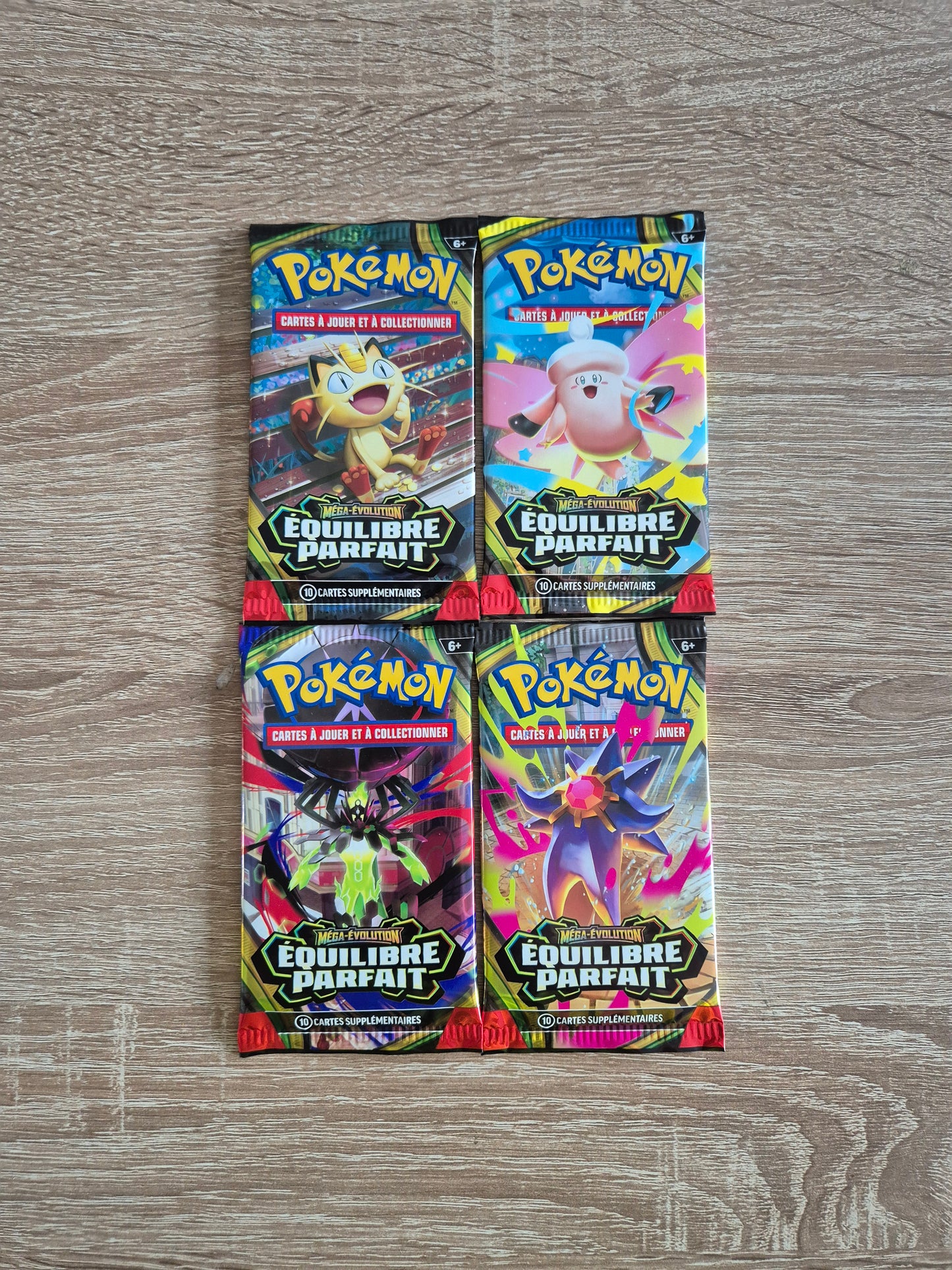 Art Set de 4 boosters Pokémon JCC ME03 Méga-Évolution Équilibre Parfait