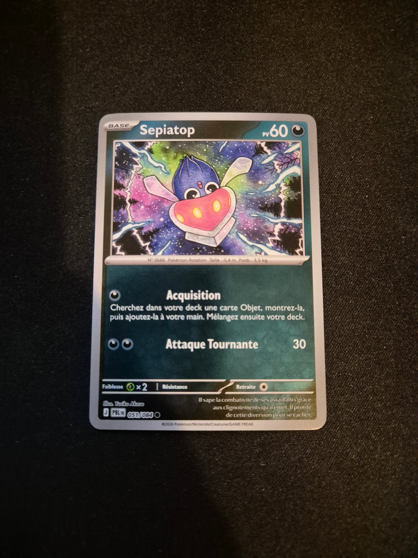 Carte Pokémon Sepiatop Reverse 051/084 ME05 Nuit Noire