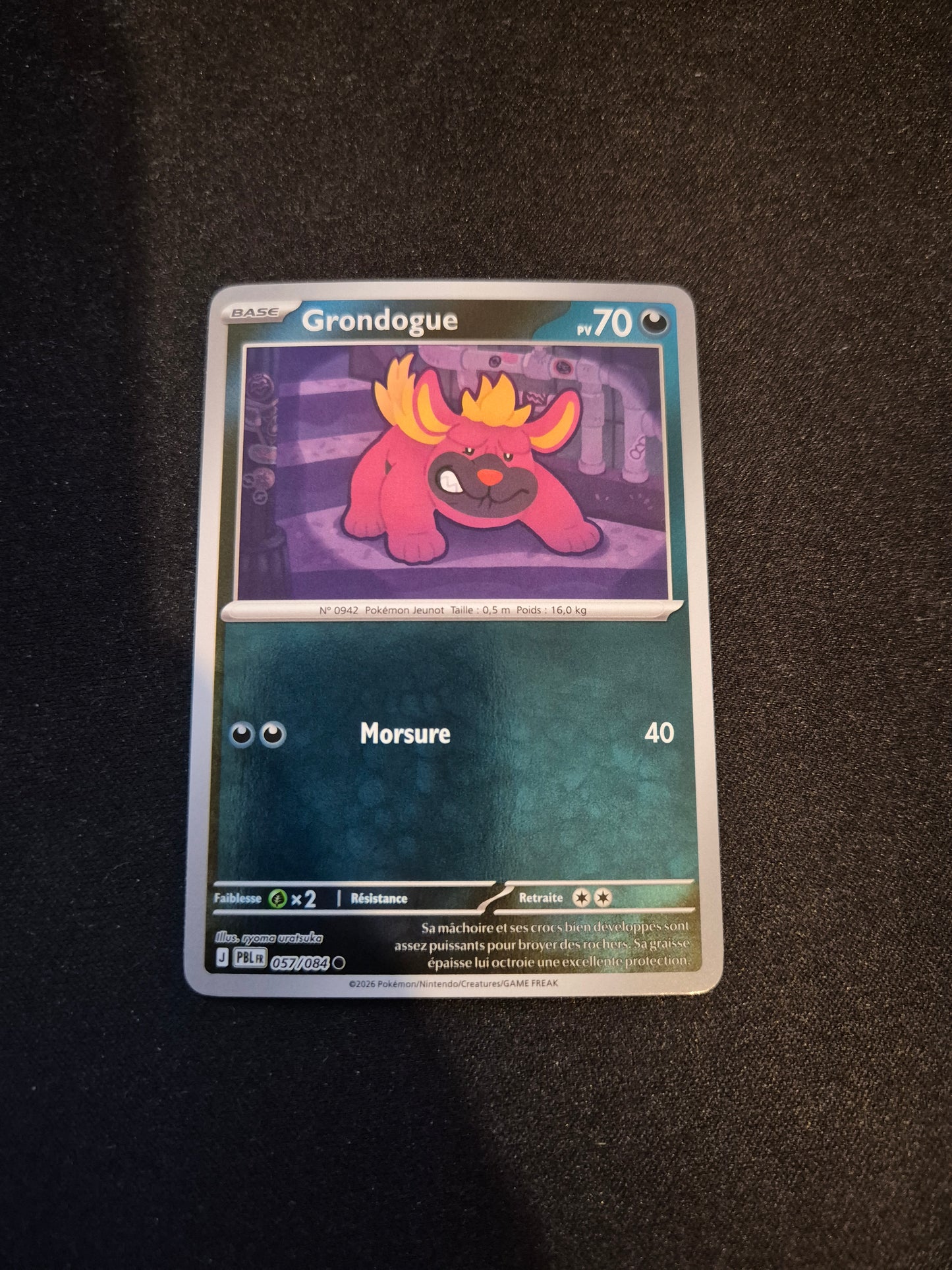 Carte Pokémon Grondogue Reverse 057/084 ME05 Nuit Noire