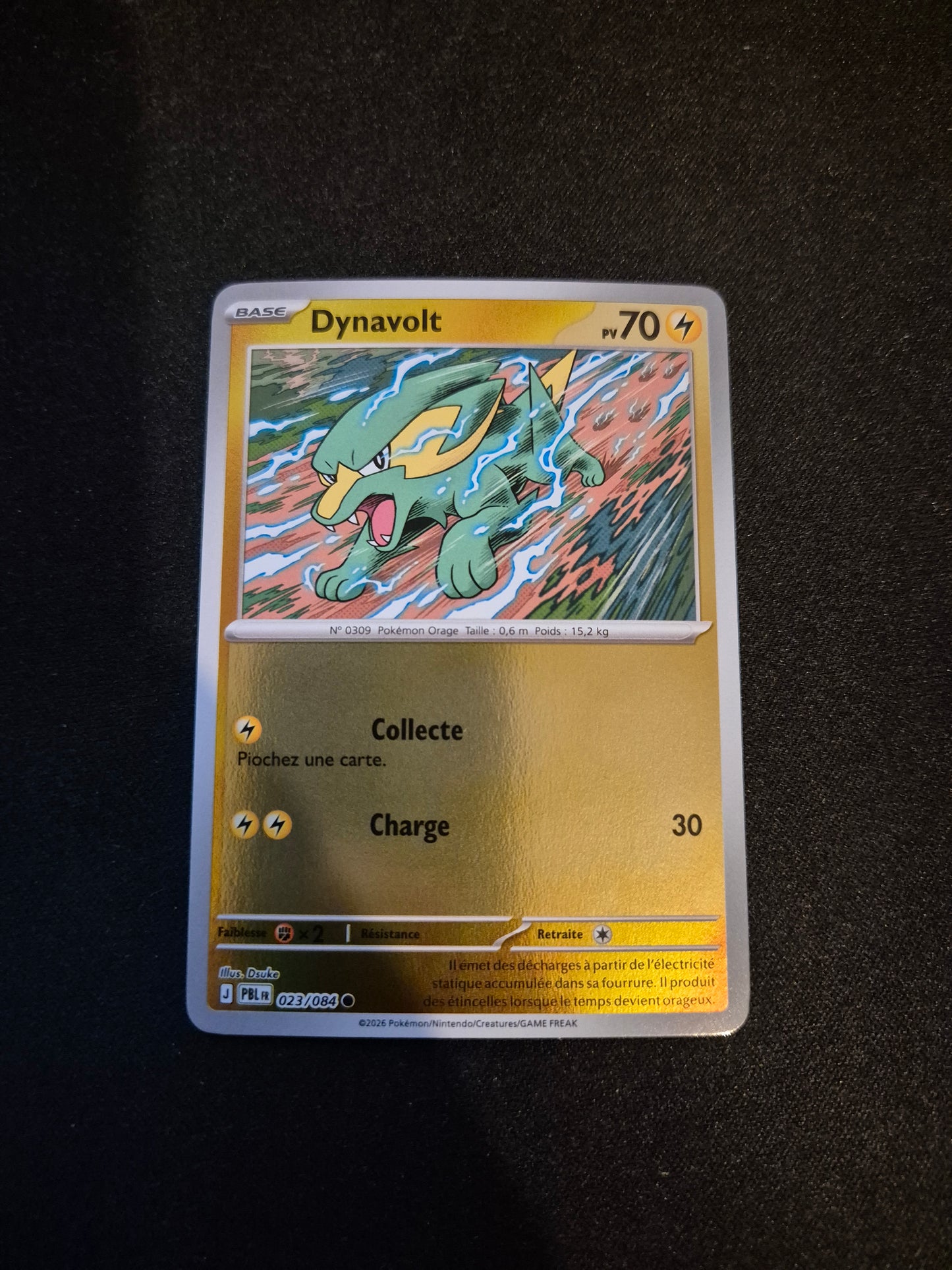 Carte Pokémon Dynavolt Reverse 023/084 ME05 Nuit Noire