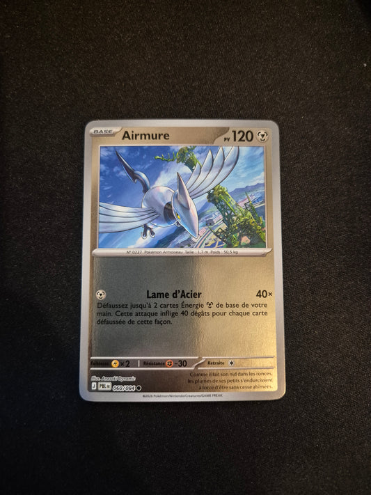 Carte Pokémon Airmure Reverse 060/084 ME05 Nuit Noire
