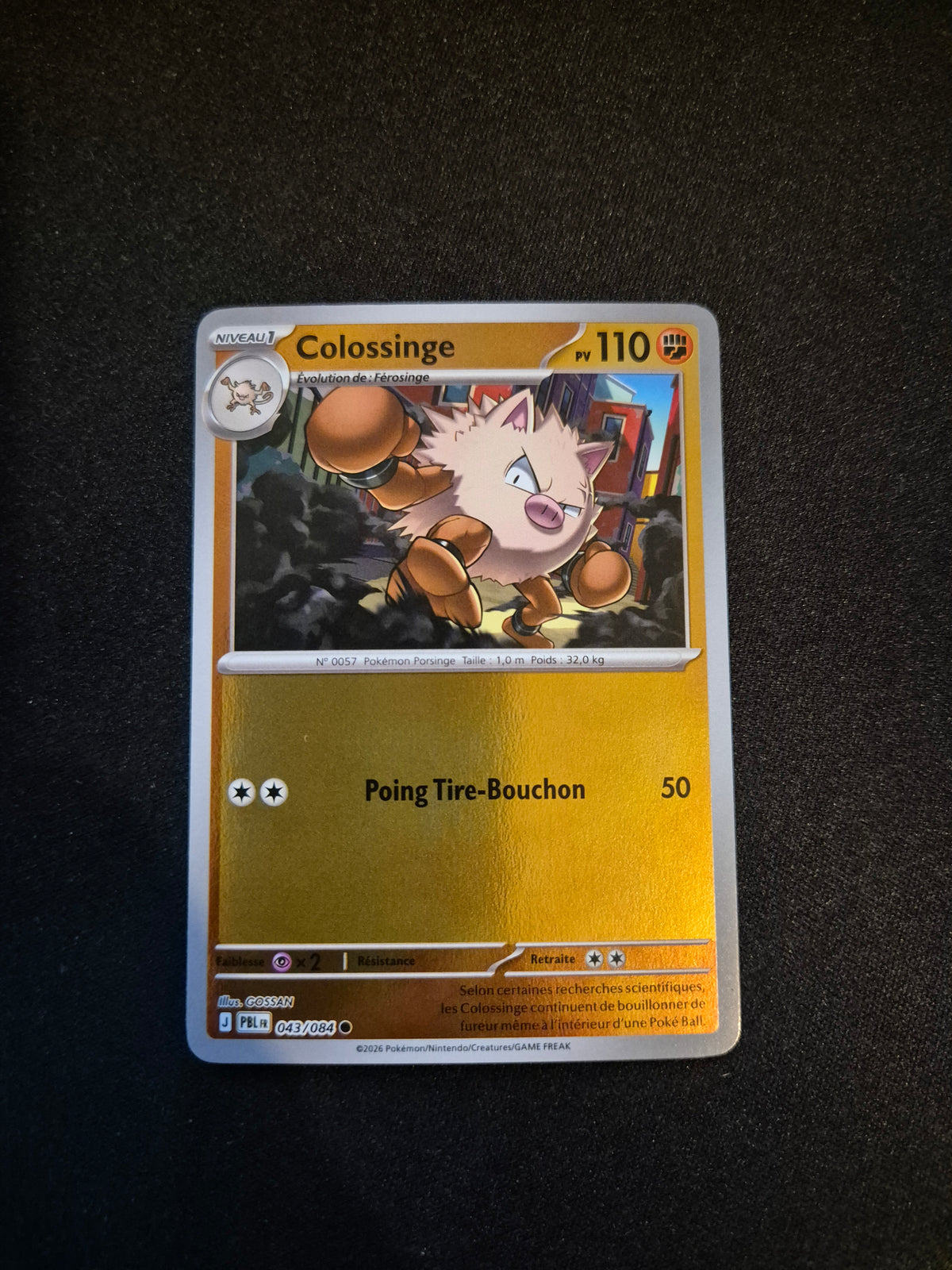 Carte Pokémon Colossinge Reverse 043/084 ME05 Nuit Noire