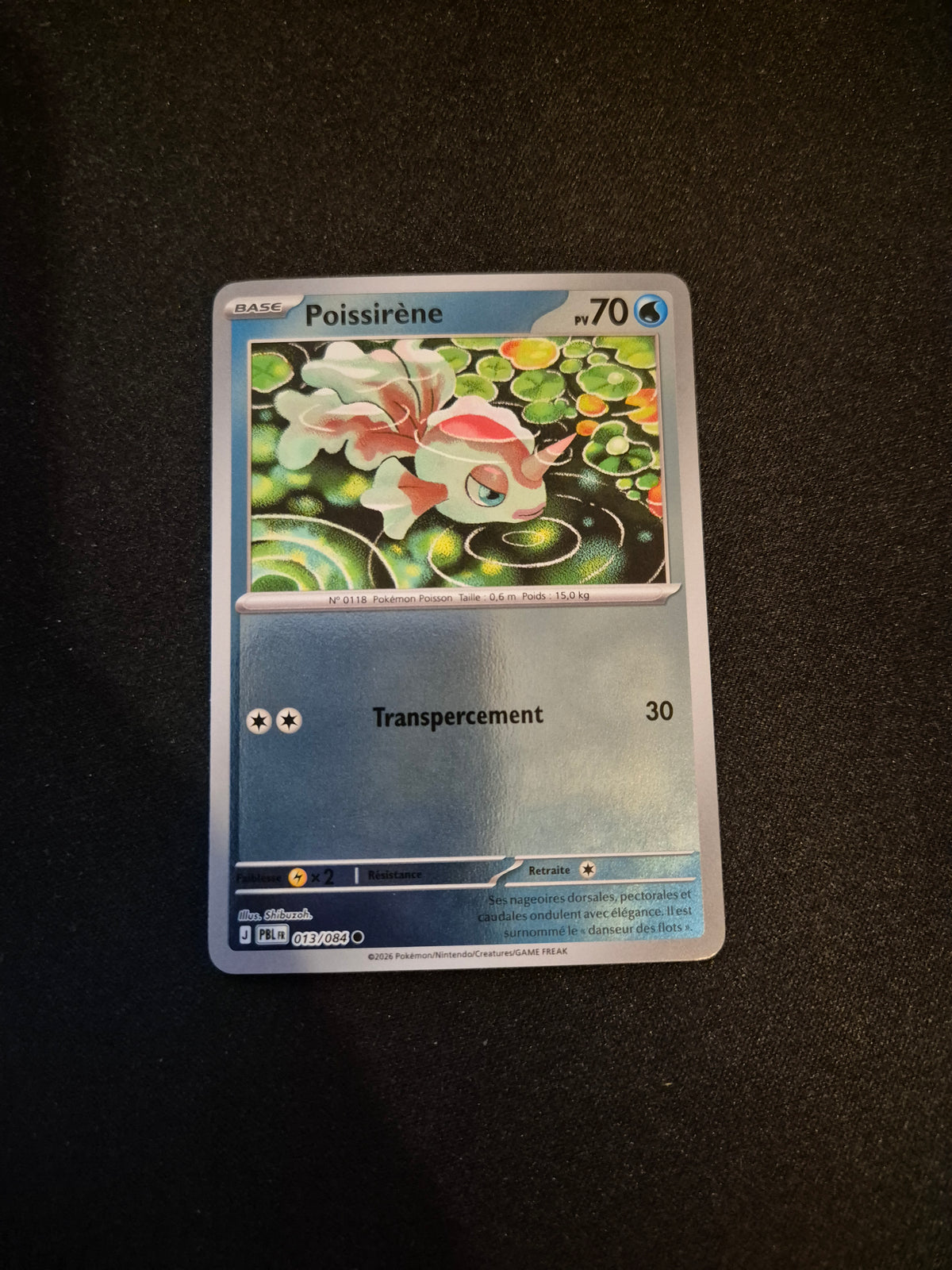Carte Pokémon Poissirène Reverse 013/084 ME05 Nuit Noire