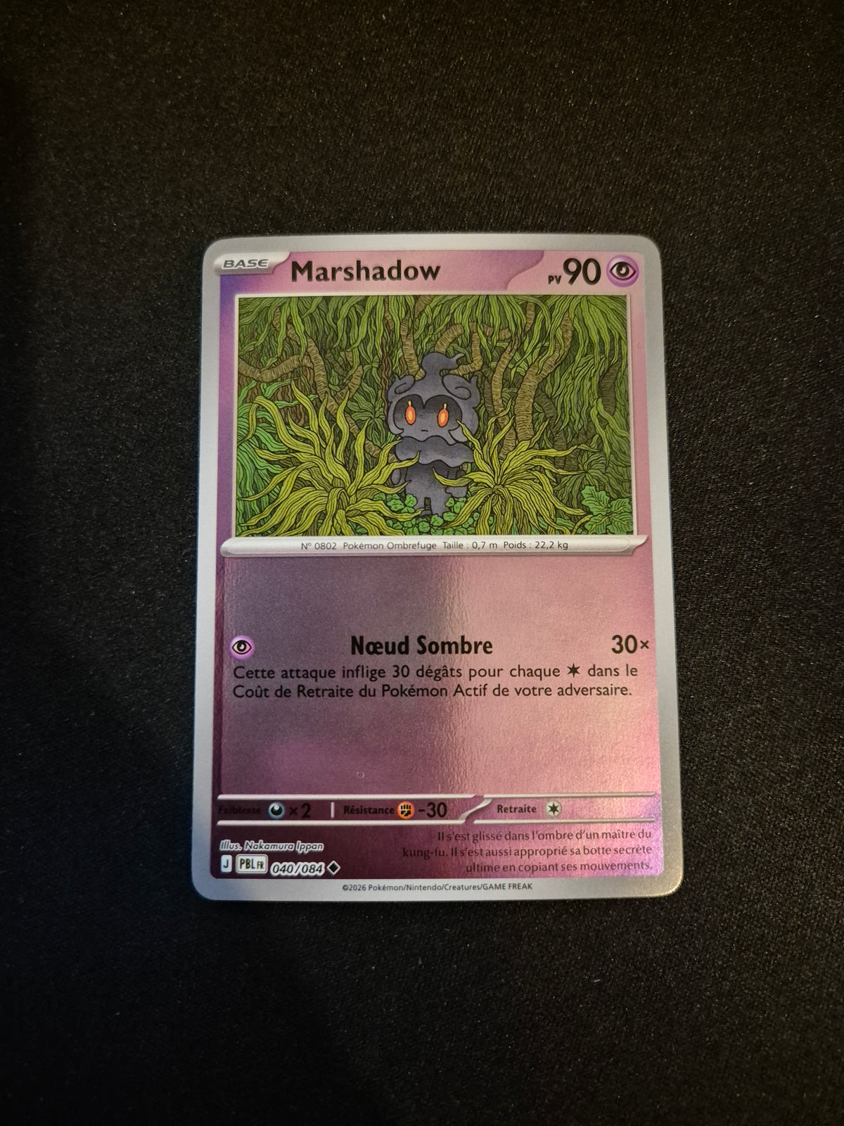 Carte Pokémon Marshadow Reverse 040/084 ME05 Nuit Noire