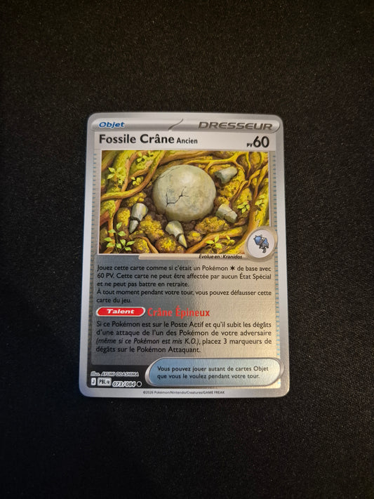 Carte Pokémon Fossile Crâne Reverse 073/084 ME05 Nuit Noire