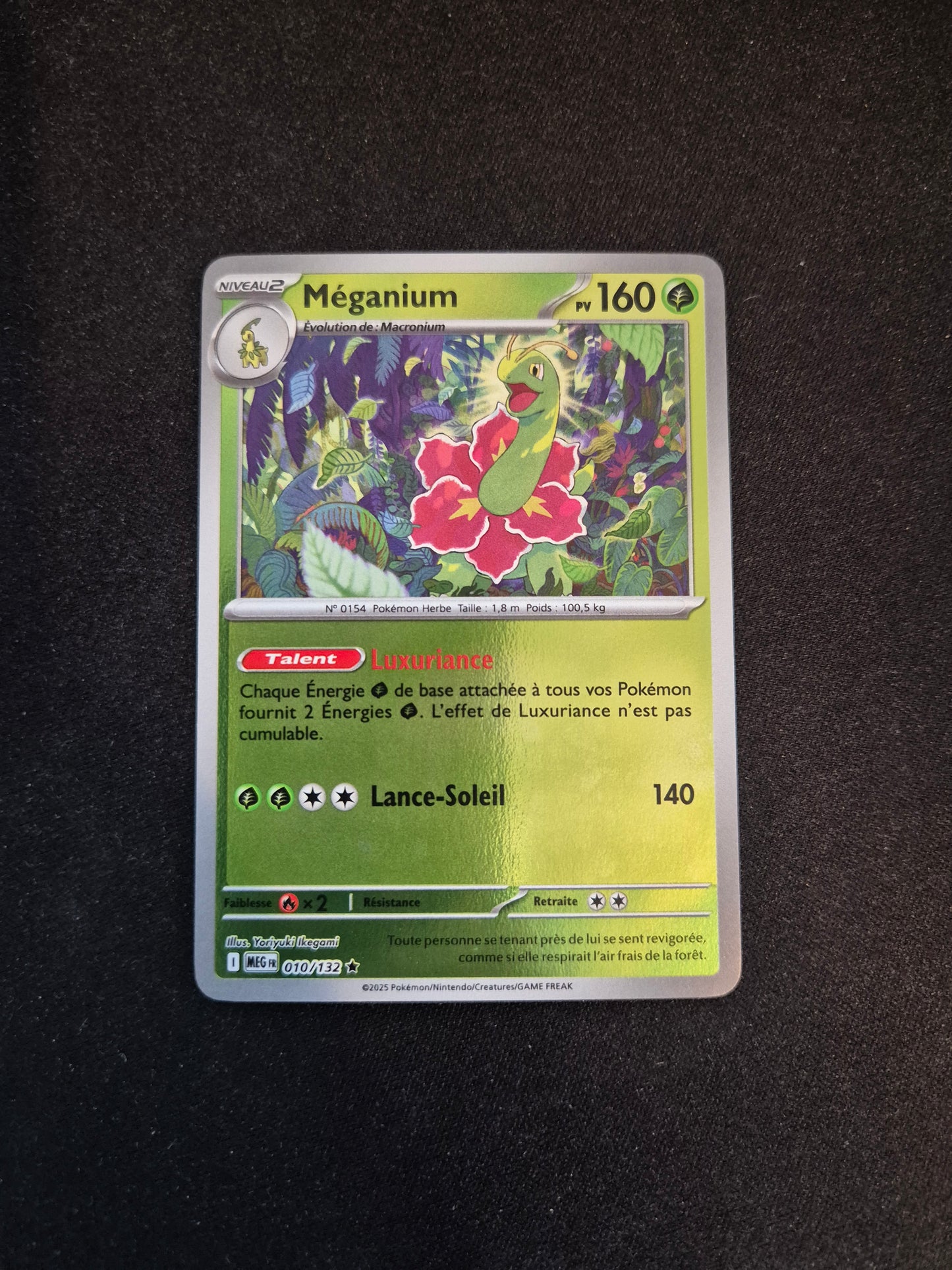 Carte Pokémon Méganium Reverse 010/132 ME01 Méga-Évolution