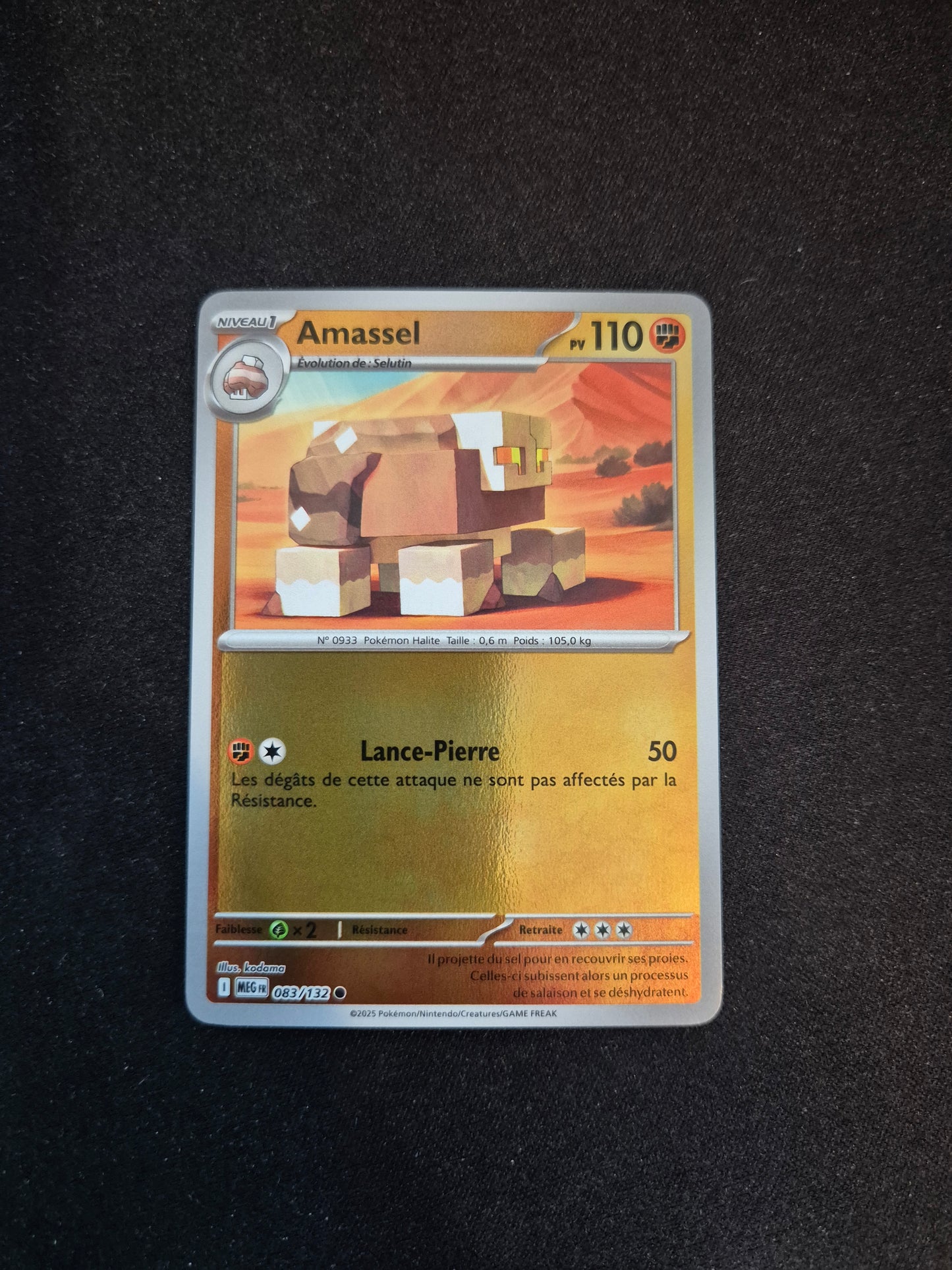 Carte Pokémon Amassel Reverse 083/132 ME01 Méga-Évolution