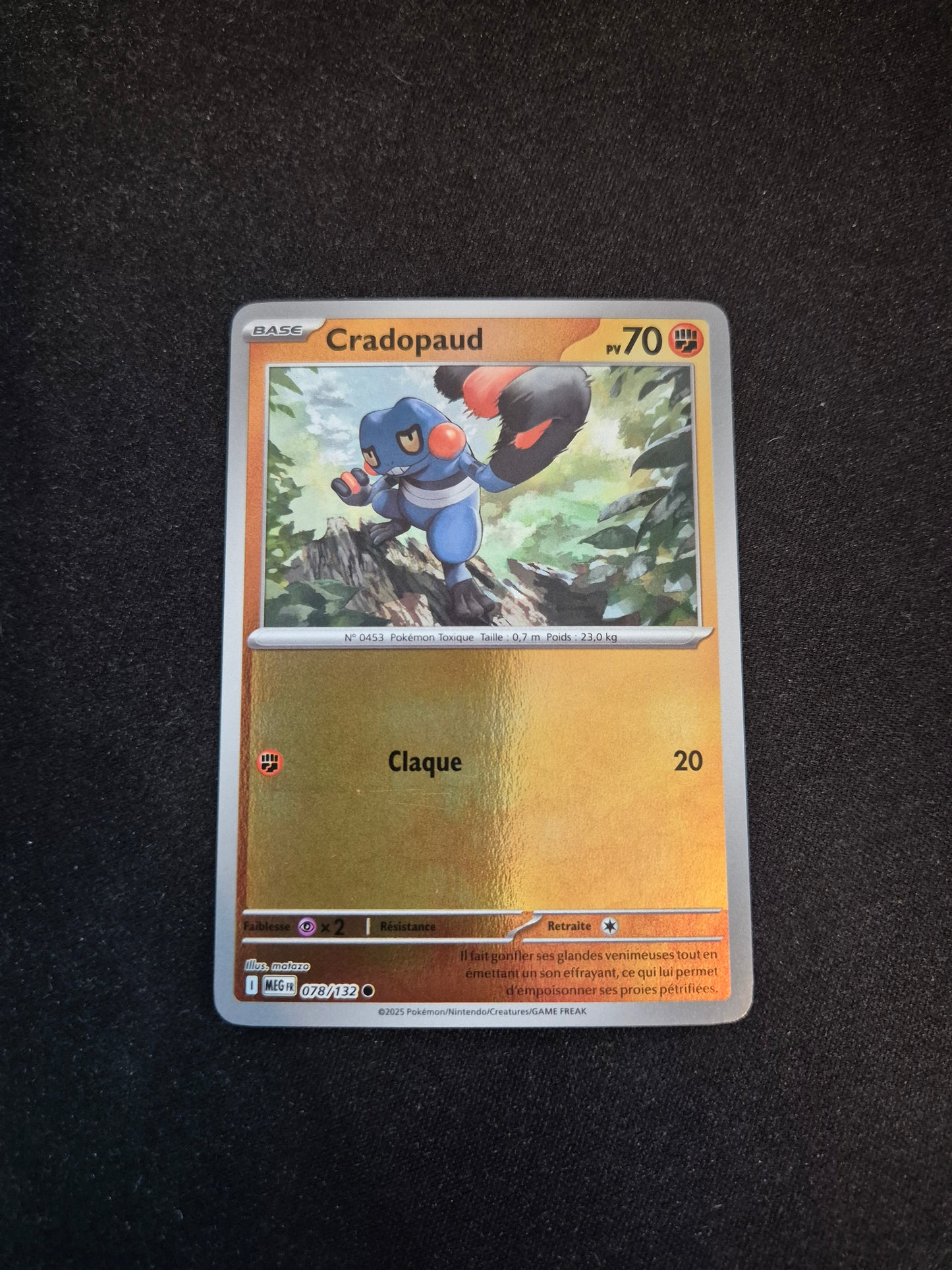 Carte Pokémon Cradopaud Reverse 078/132 ME01 Méga-Évolution