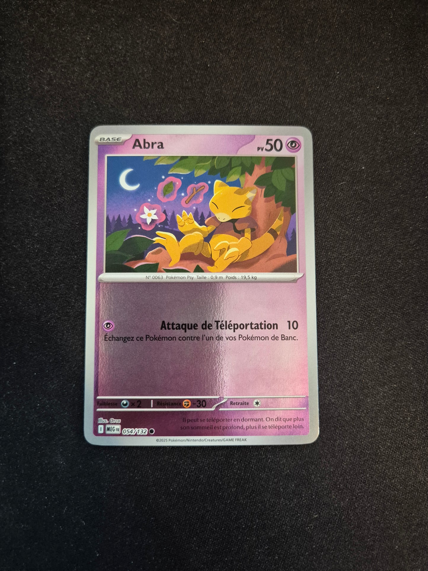 Carte Pokémon Abra Reverse 054/132 ME01 Méga-Évolution