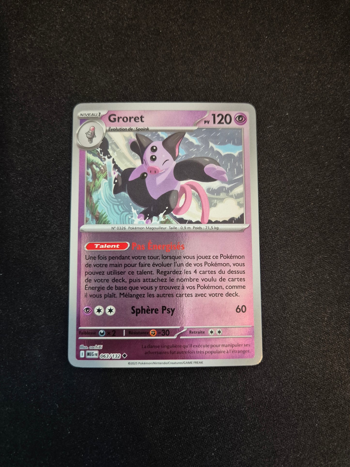 Carte Pokémon Groret Reverse 063/132 ME01 Méga-Évolution