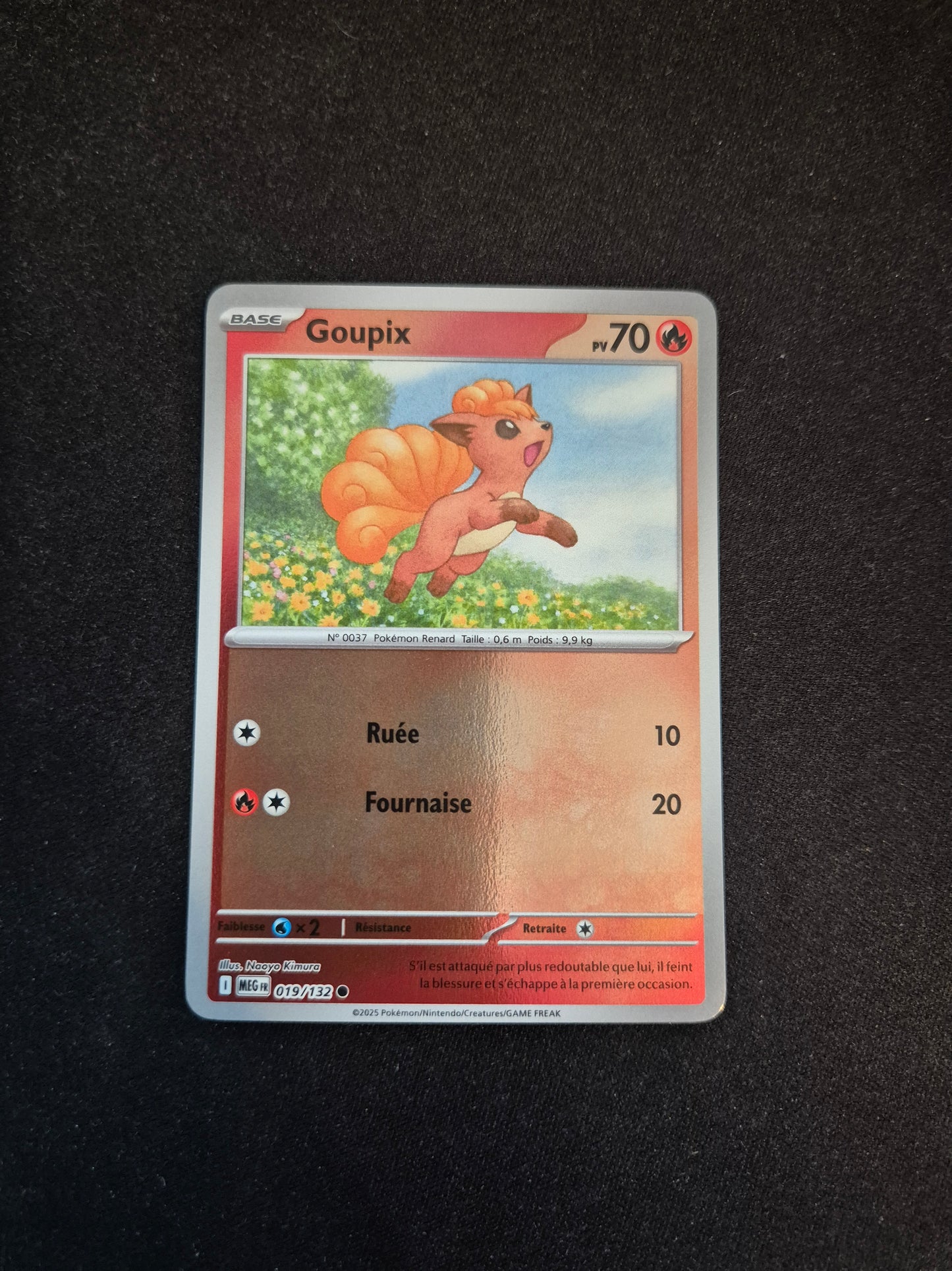 Carte Pokémon Goupix Reverse 019/132 ME01 Méga-Évolution