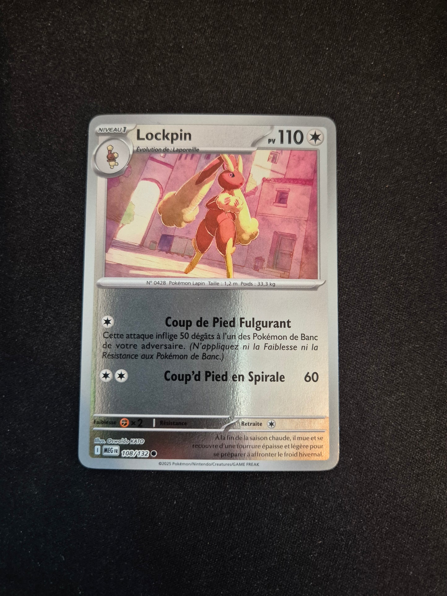 Carte Pokémon Lockpin Reverse 108/132 ME01 Méga-Évolution