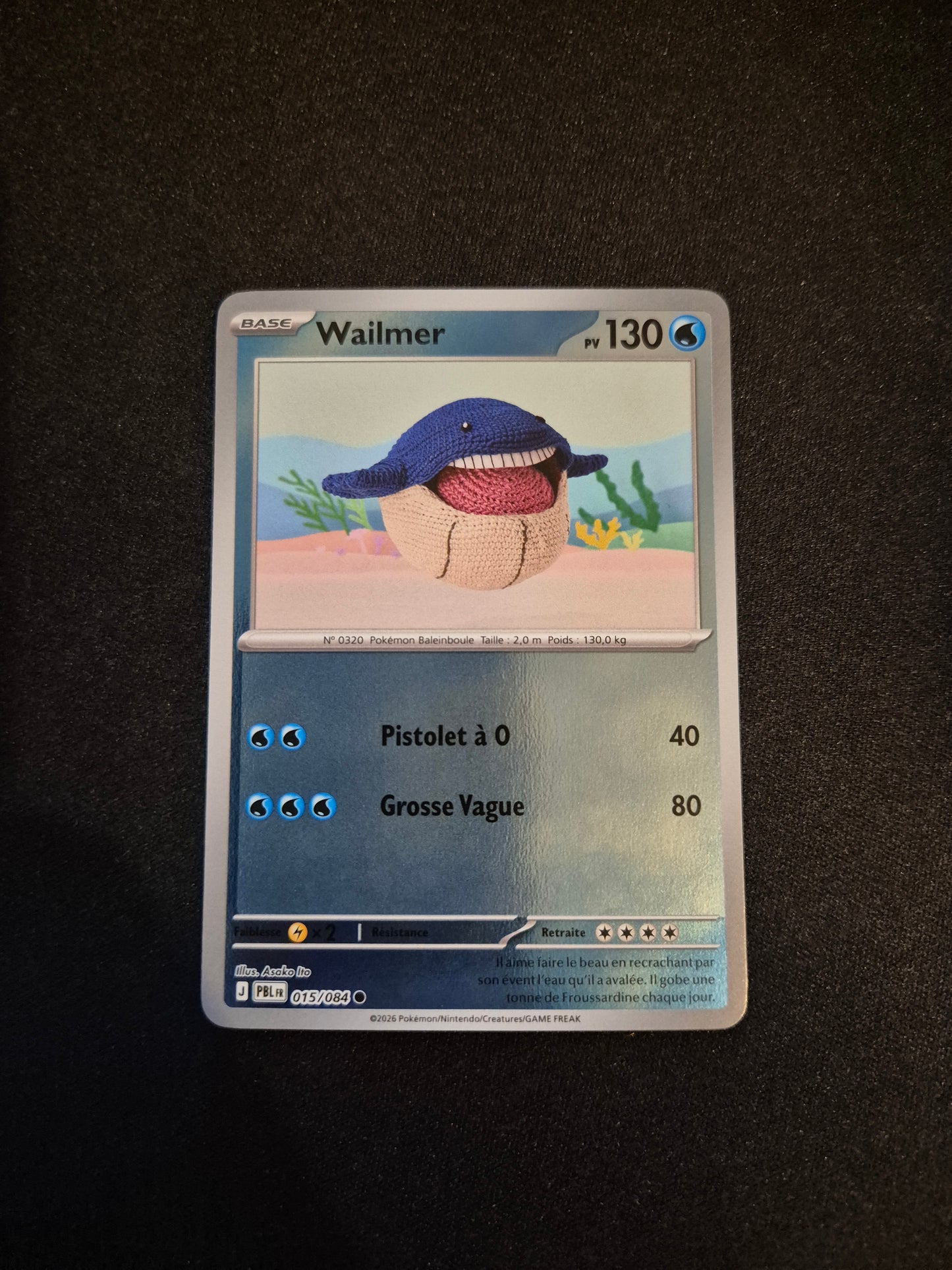 Carte Pokémon Wailmer Reverse 015/084 ME05 Nuit Noire