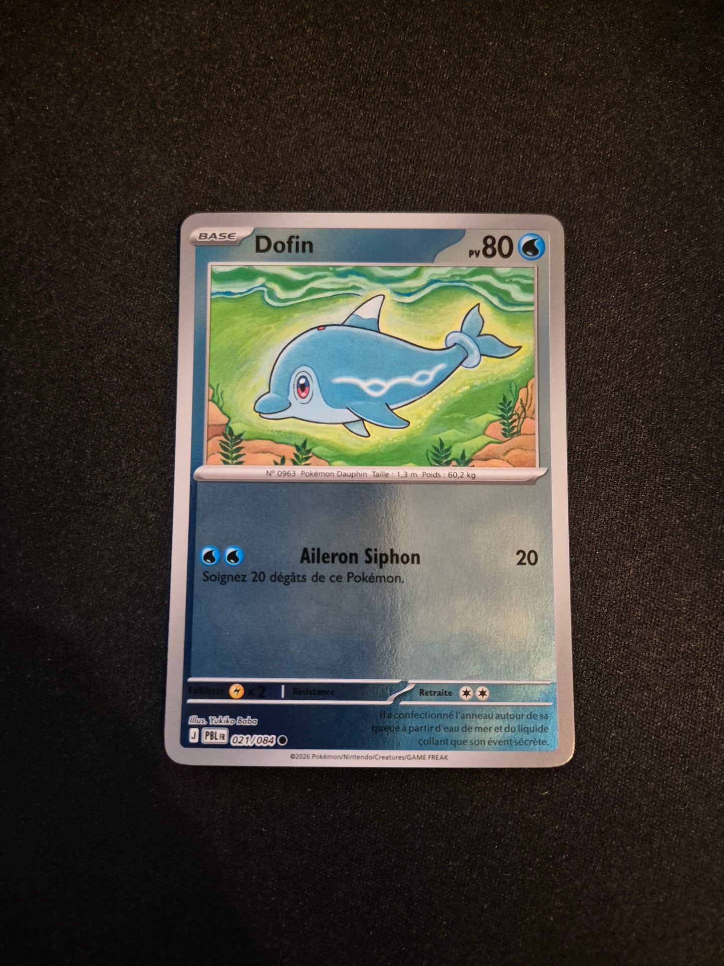 Carte Pokémon Dofin Reverse 021/084 ME05 Nuit Noire