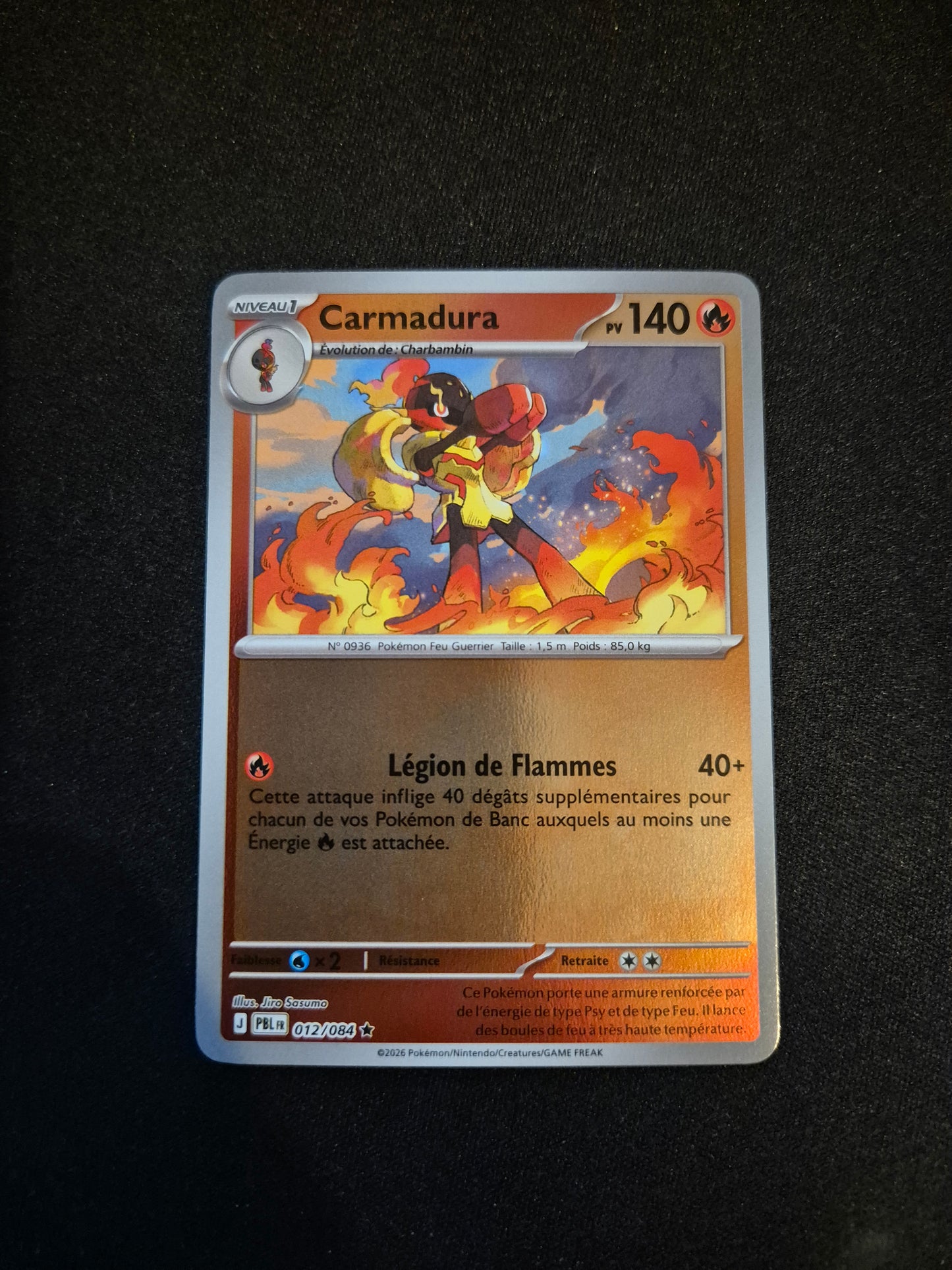 Carte Pokémon Carmadura Reverse 012/084 ME05 Nuit Noire