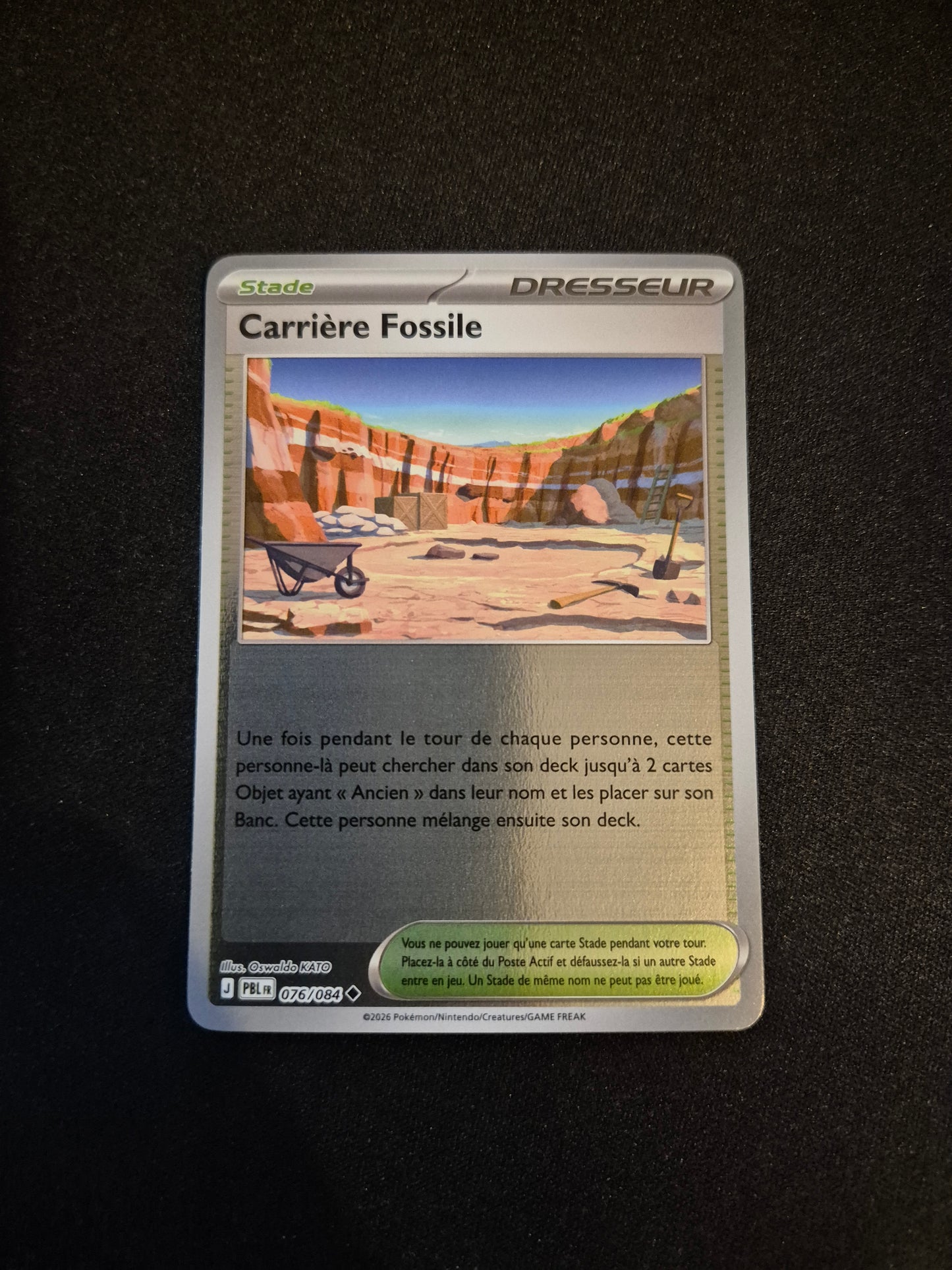 Carte Pokémon Carrière Fossile Reverse 076/084 ME05 Nuit Noire