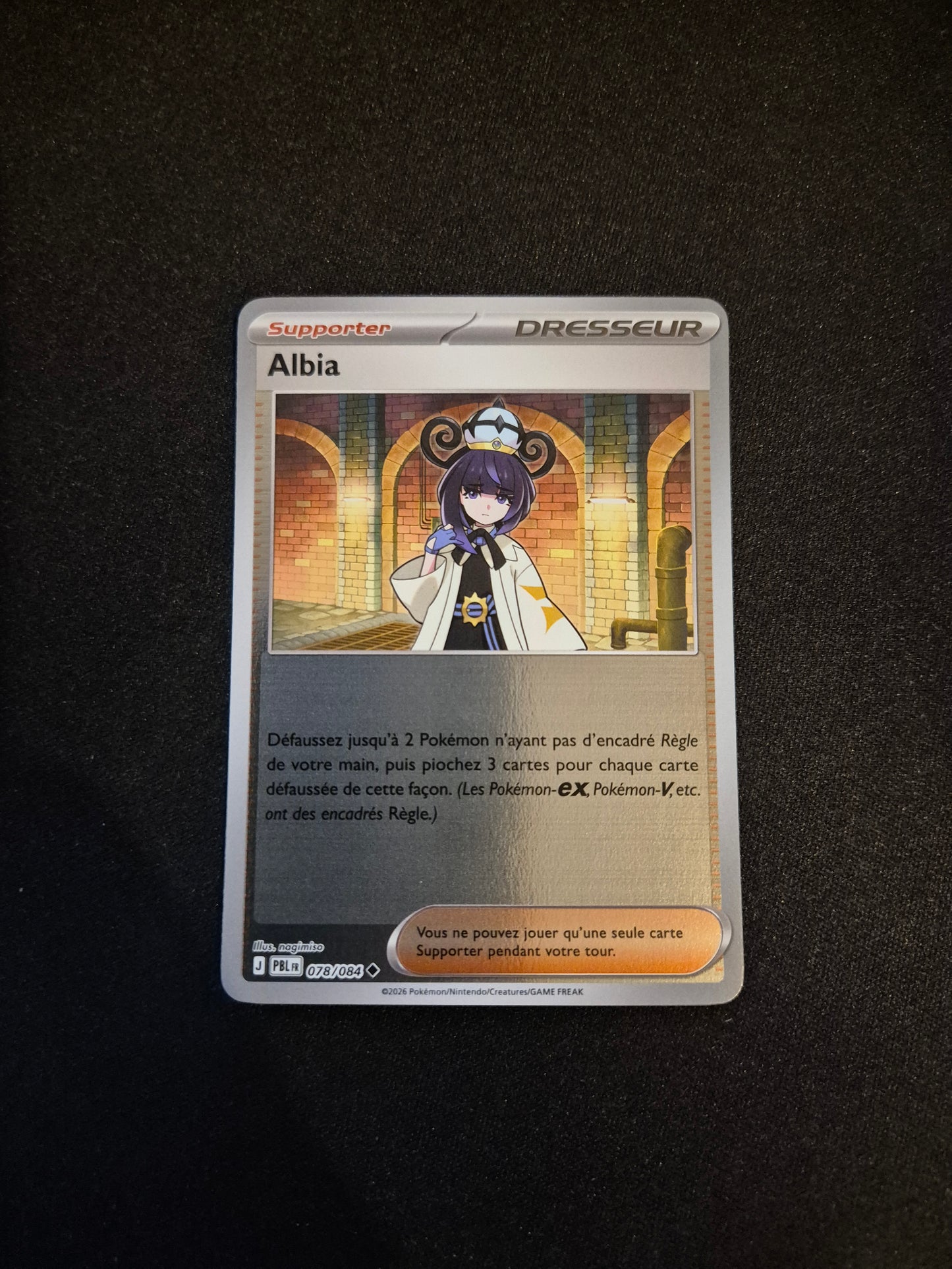 Carte Pokémon Albia Reverse 078/084 ME05 Nuit Noire