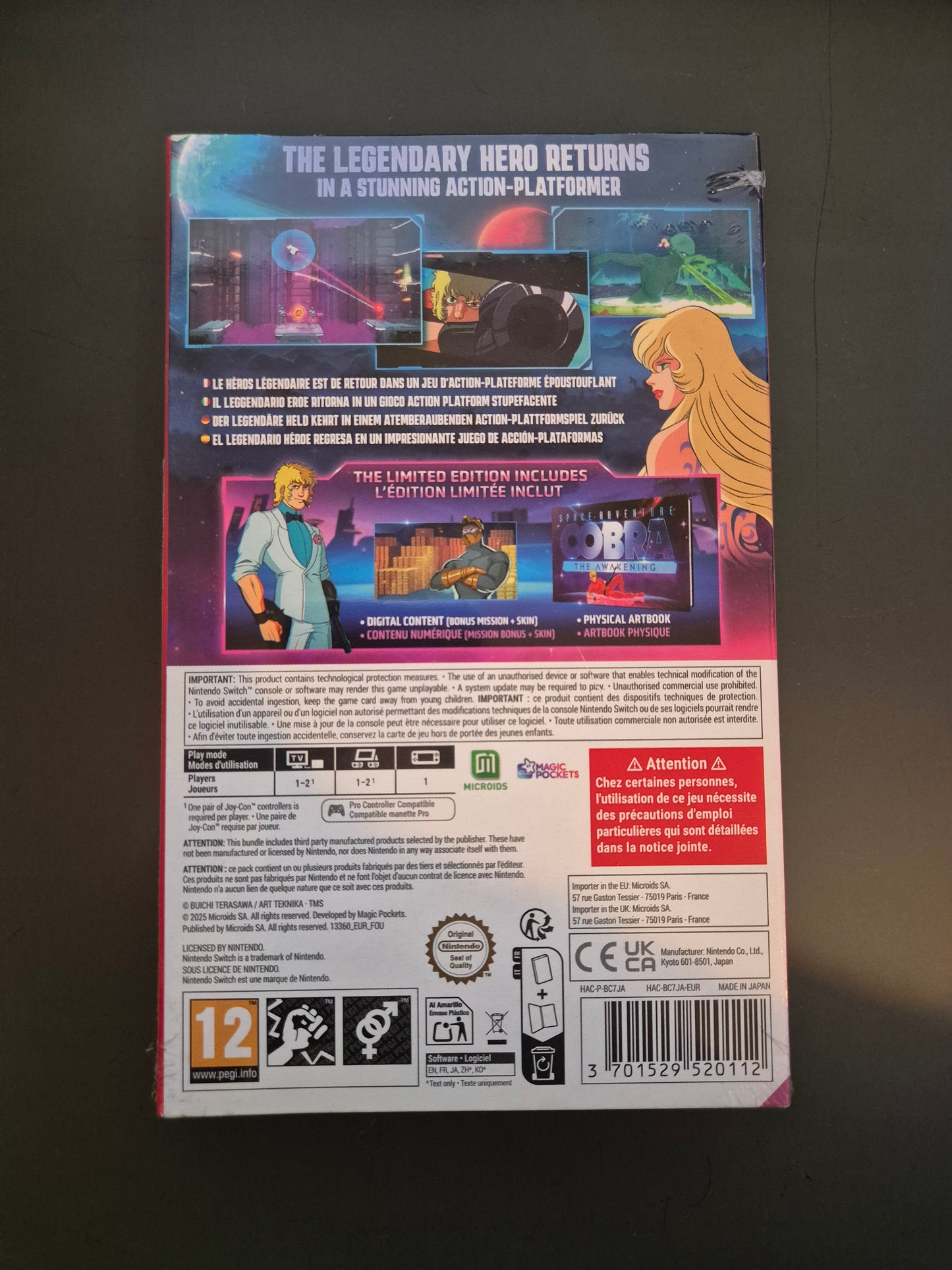 Space Adventure Cobra : The Awakening Limited Edition Nintendo Switch