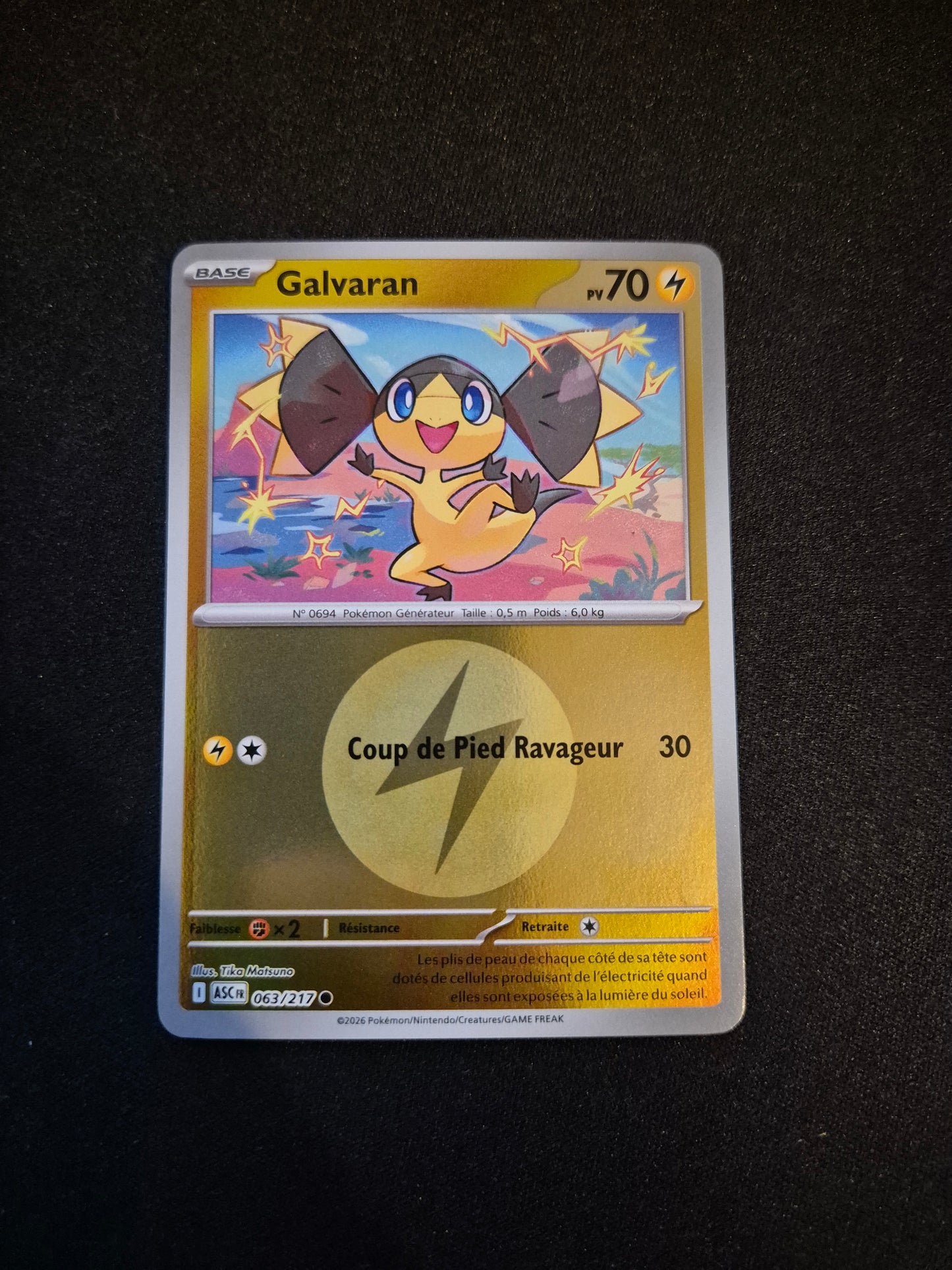 Carte Pokémon Galvaran Reverse Energie 063/217 ME2.5 Héros Transcendants