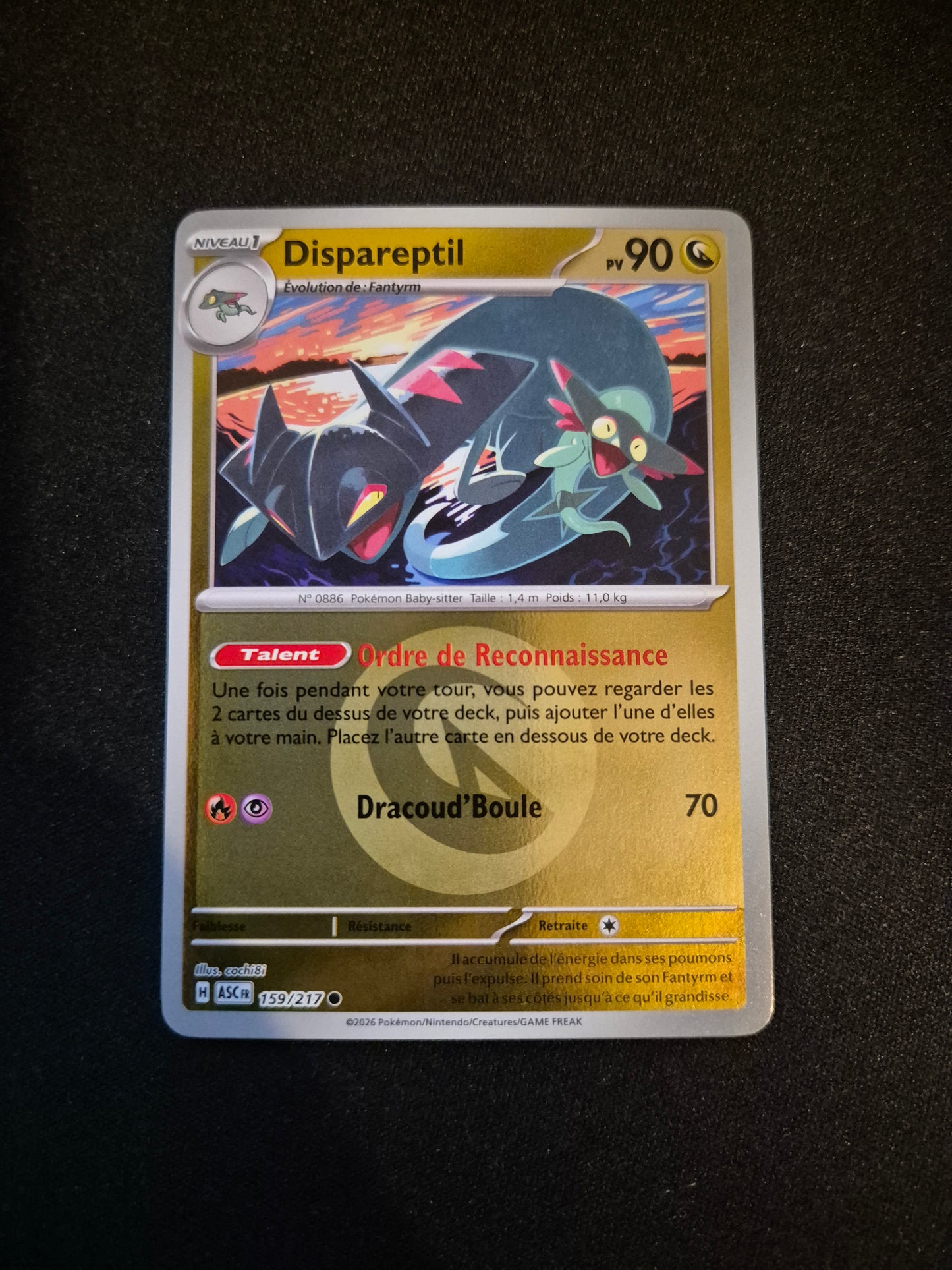 Carte Pokémon Dispareptil Reverse Energie 159/217 ME2.5 Héros Transcendants