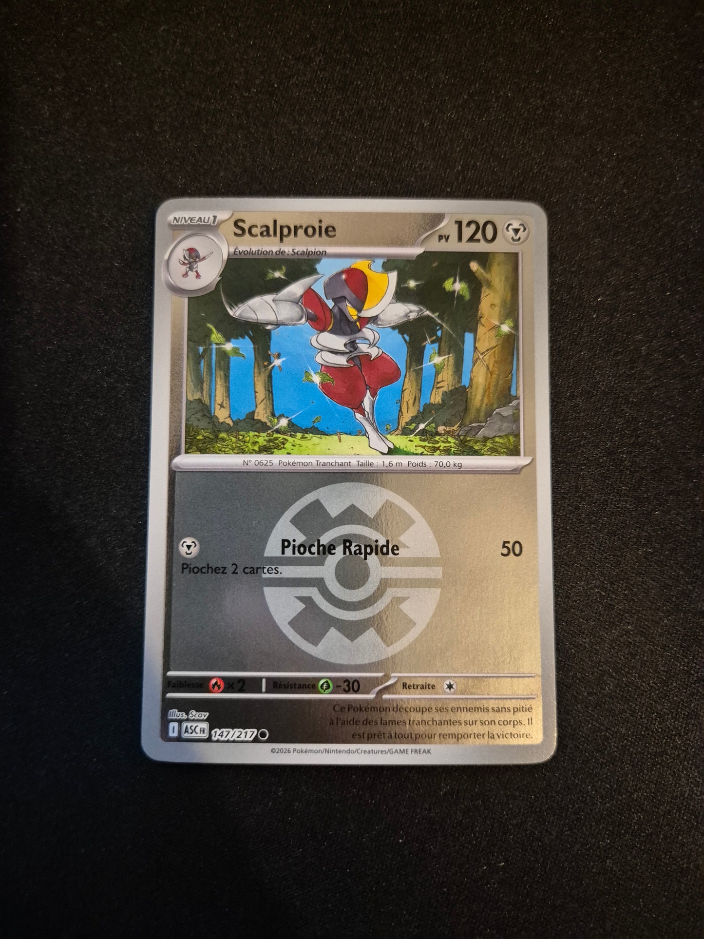 Carte Pokémon Scalproie Reverse Pokéball 147/217 ME2.5 Héros Transcendants