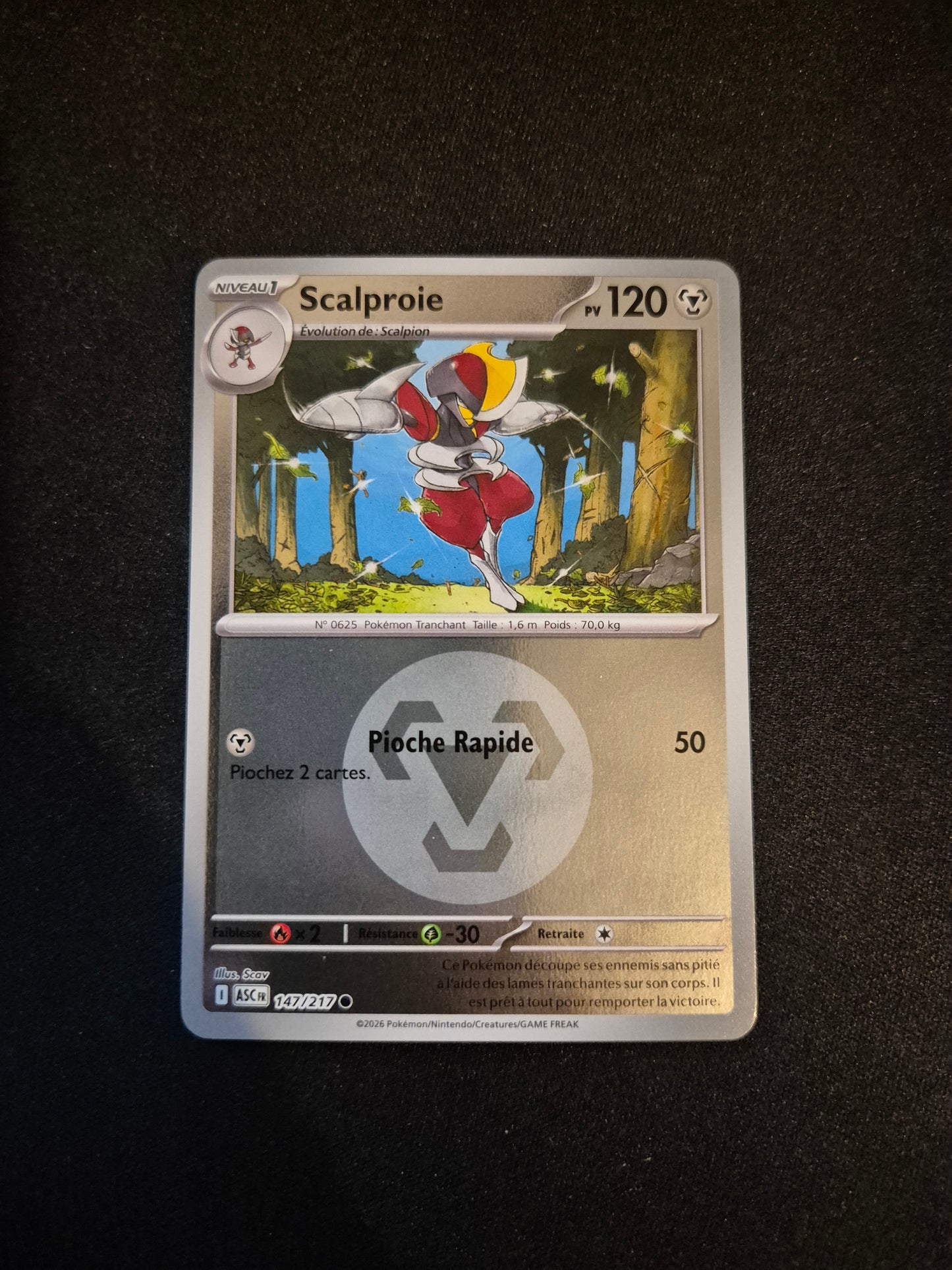 Carte Pokémon Scalproie Reverse Energie 147/217 ME2.5 Héros Transcendants