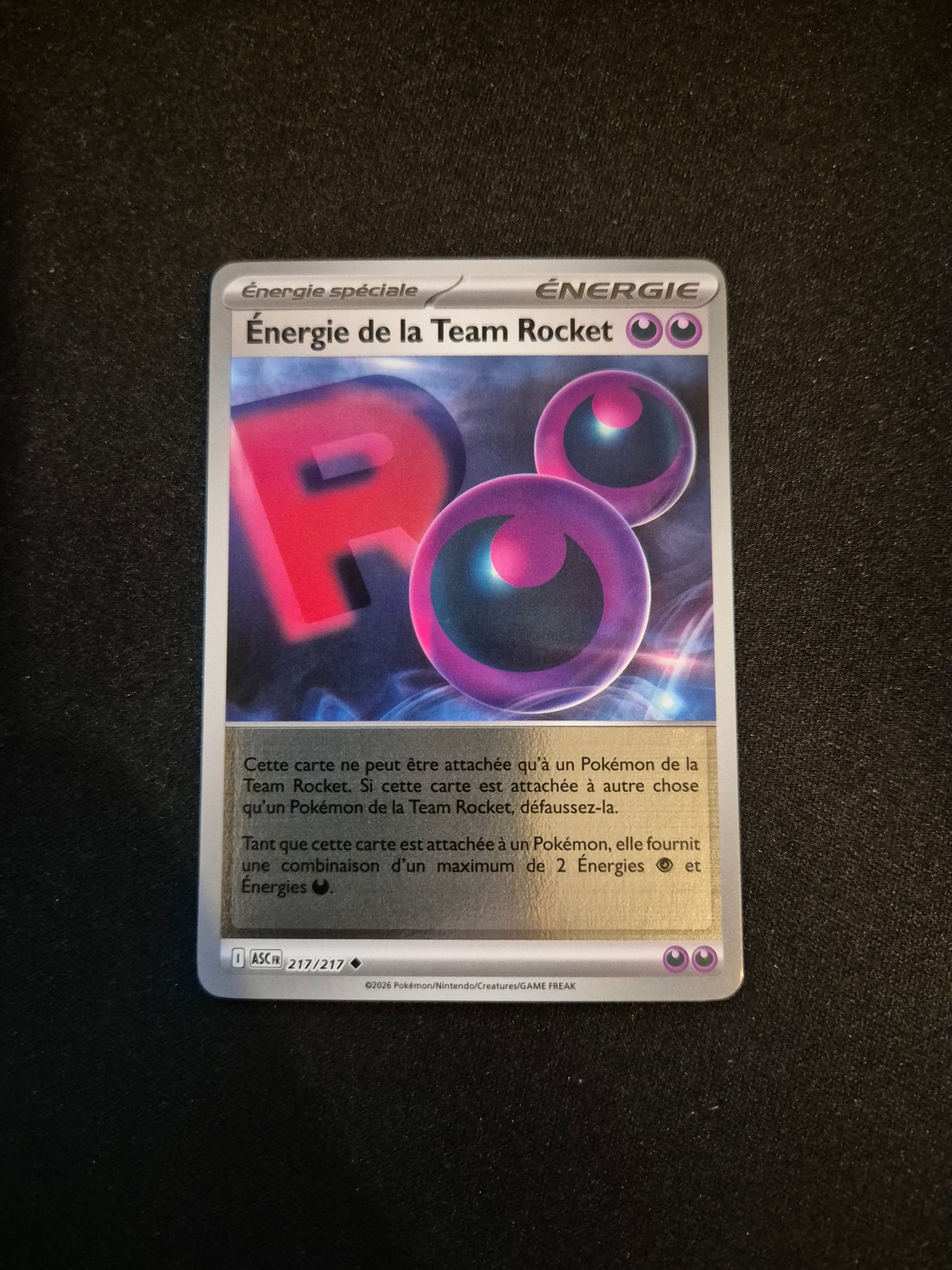 Carte Pokémon Energie de la Team Rocket Reverse 217/217 ME2.5 Héros Transcendants