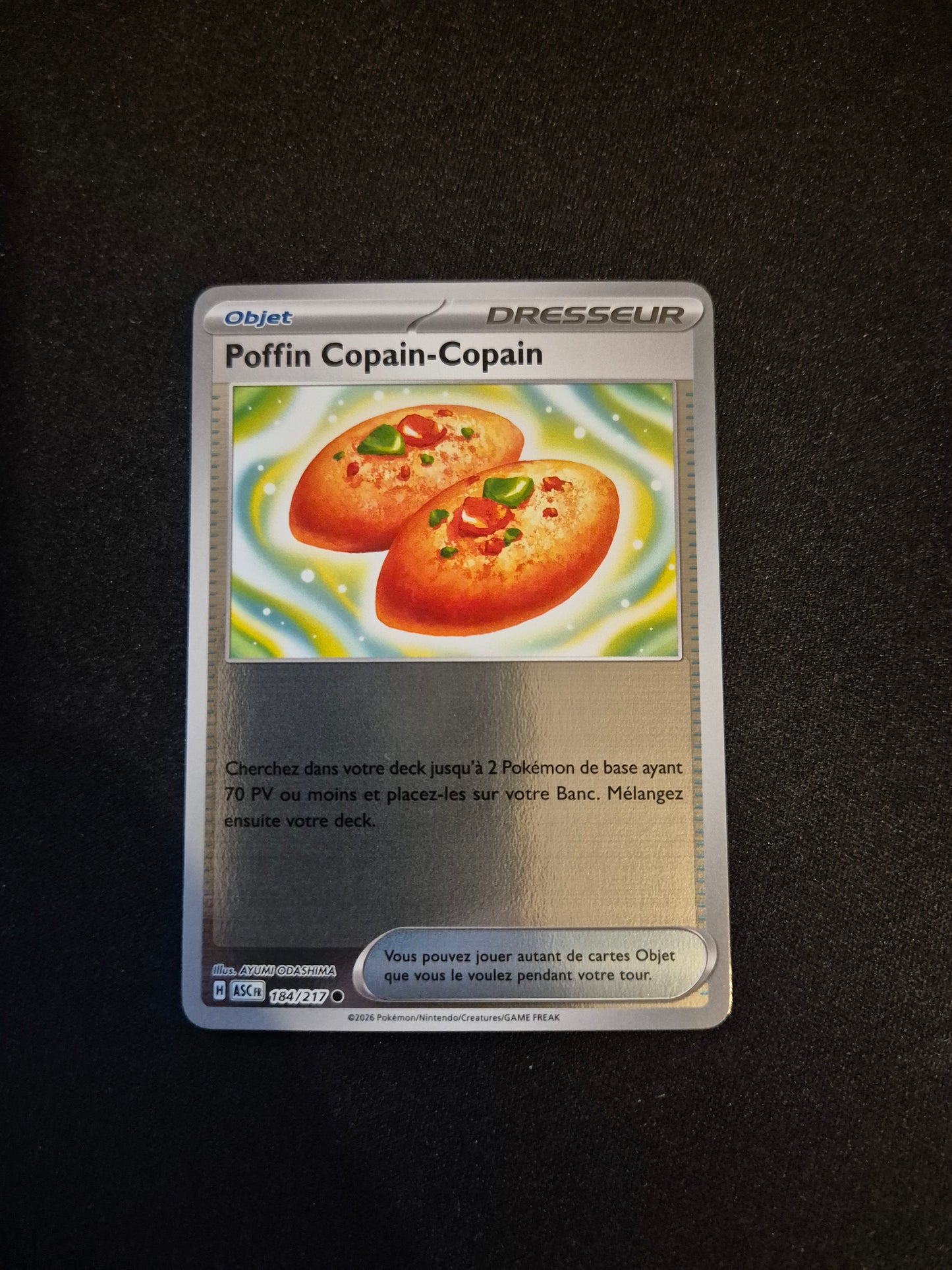 Carte Pokémon Poffin Copain-Copain Reverse 184/217 ME2.5 Héros Transcendants