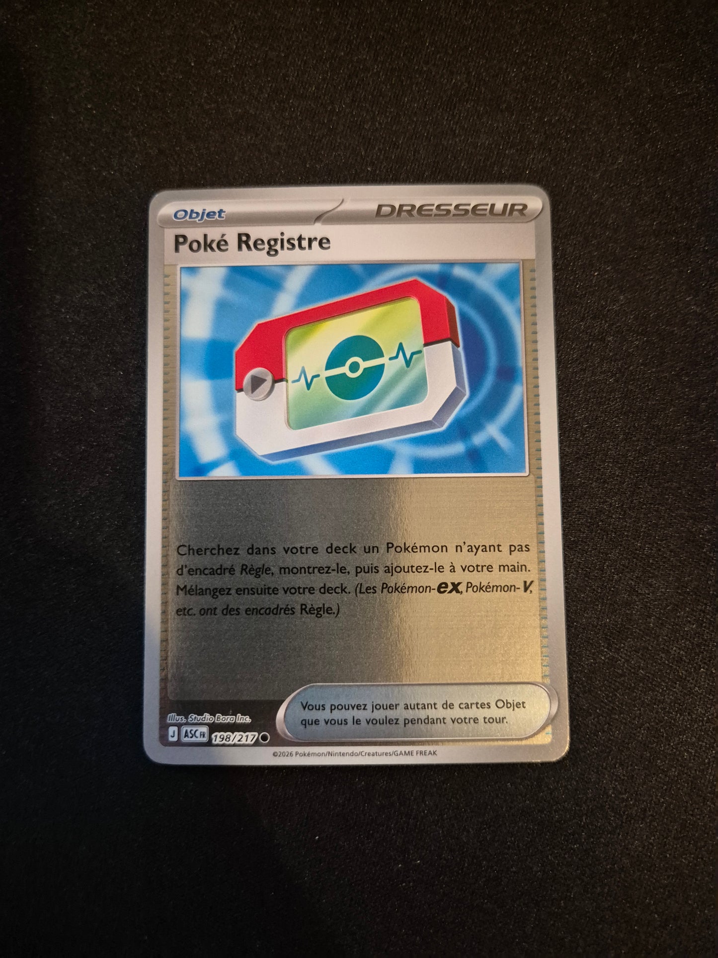 Carte Pokémon Poké Registre Reverse 198/217 ME2.5 Héros Transcendants