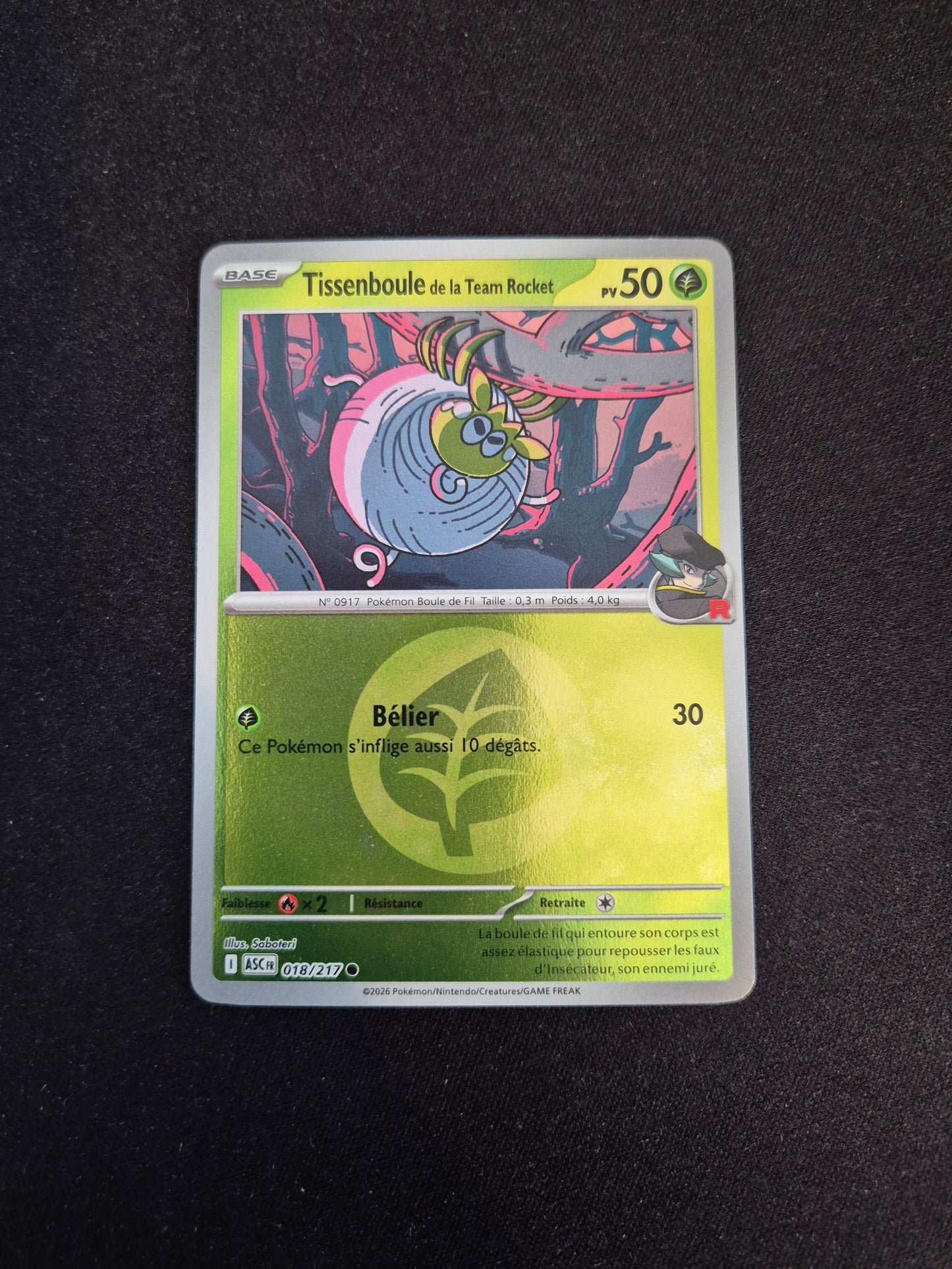 Carte Pokémon Tissenboule Reverse Energie 018/217 ME2.5 Héros Transcendants