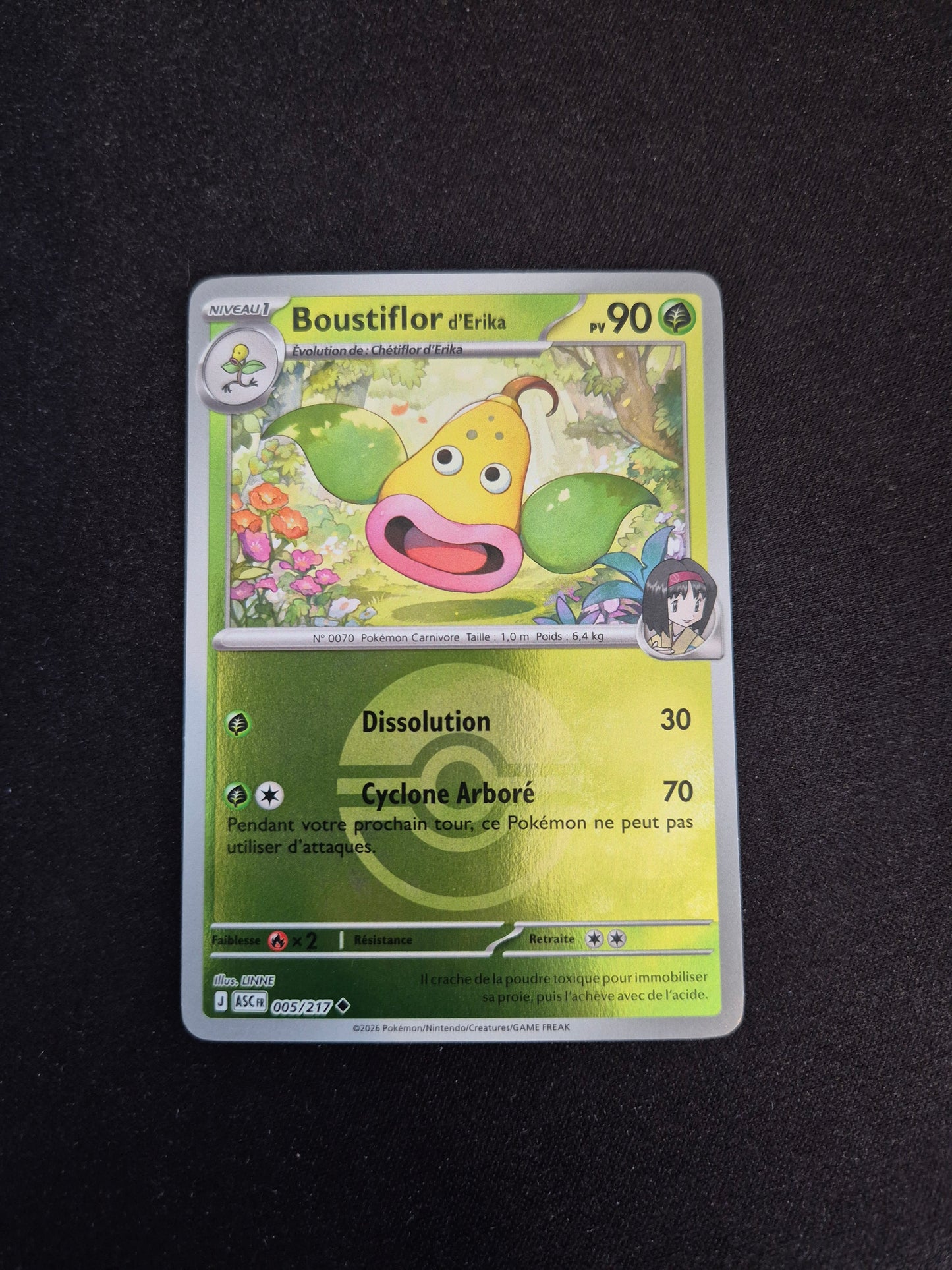 Carte Pokémon Boustiflor Reverse Pokéball 005/217 ME2.5 Héros Transcendants