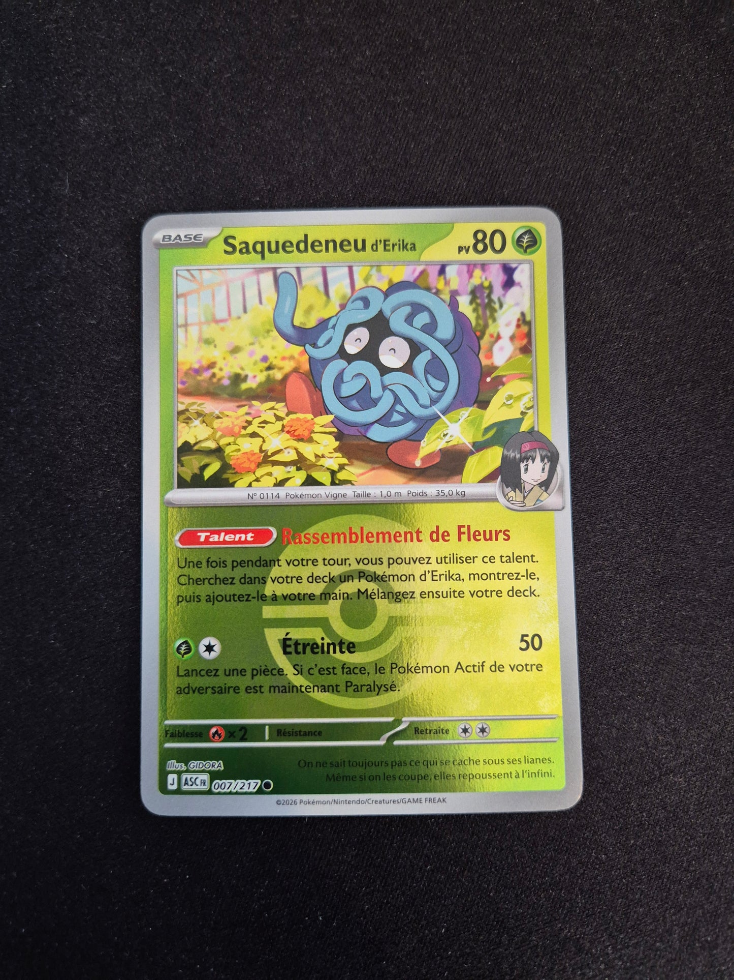 Carte Pokémon Saquedeneu Reverse Pokéball 007/217 ME2.5 Héros Transcendants