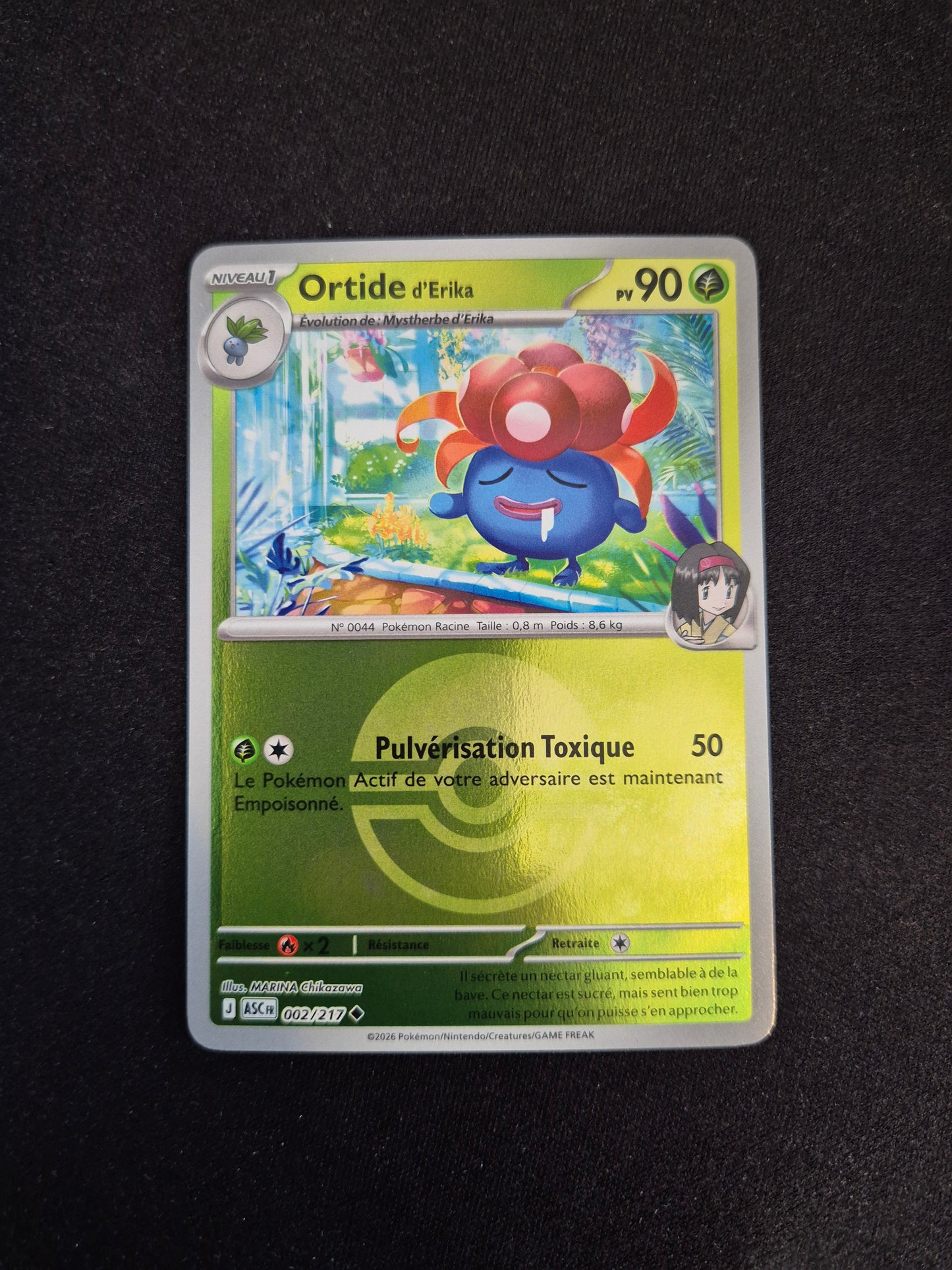 Carte Pokémon Ortide Reverse Pokéball 002/217 ME2.5 Héros Transcendants