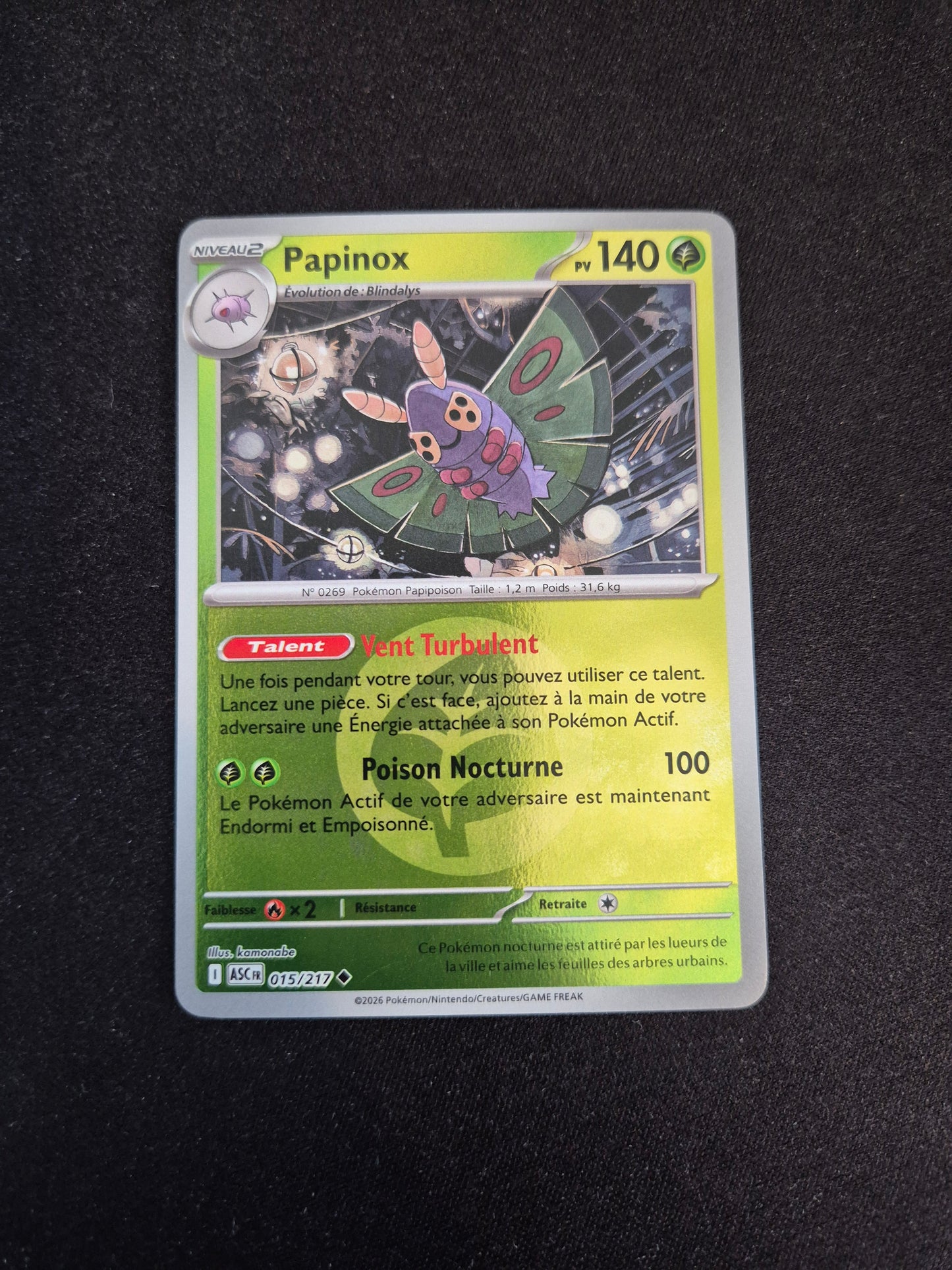 Carte Pokémon Papinox Reverse Energie 015/217 ME2.5 Héros Transcendants