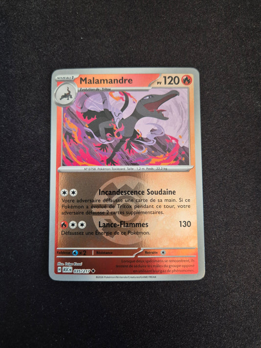 Carte Pokémon Malamandre Reverse Pokéball 035/217 ME2.5 Héros Transcendants