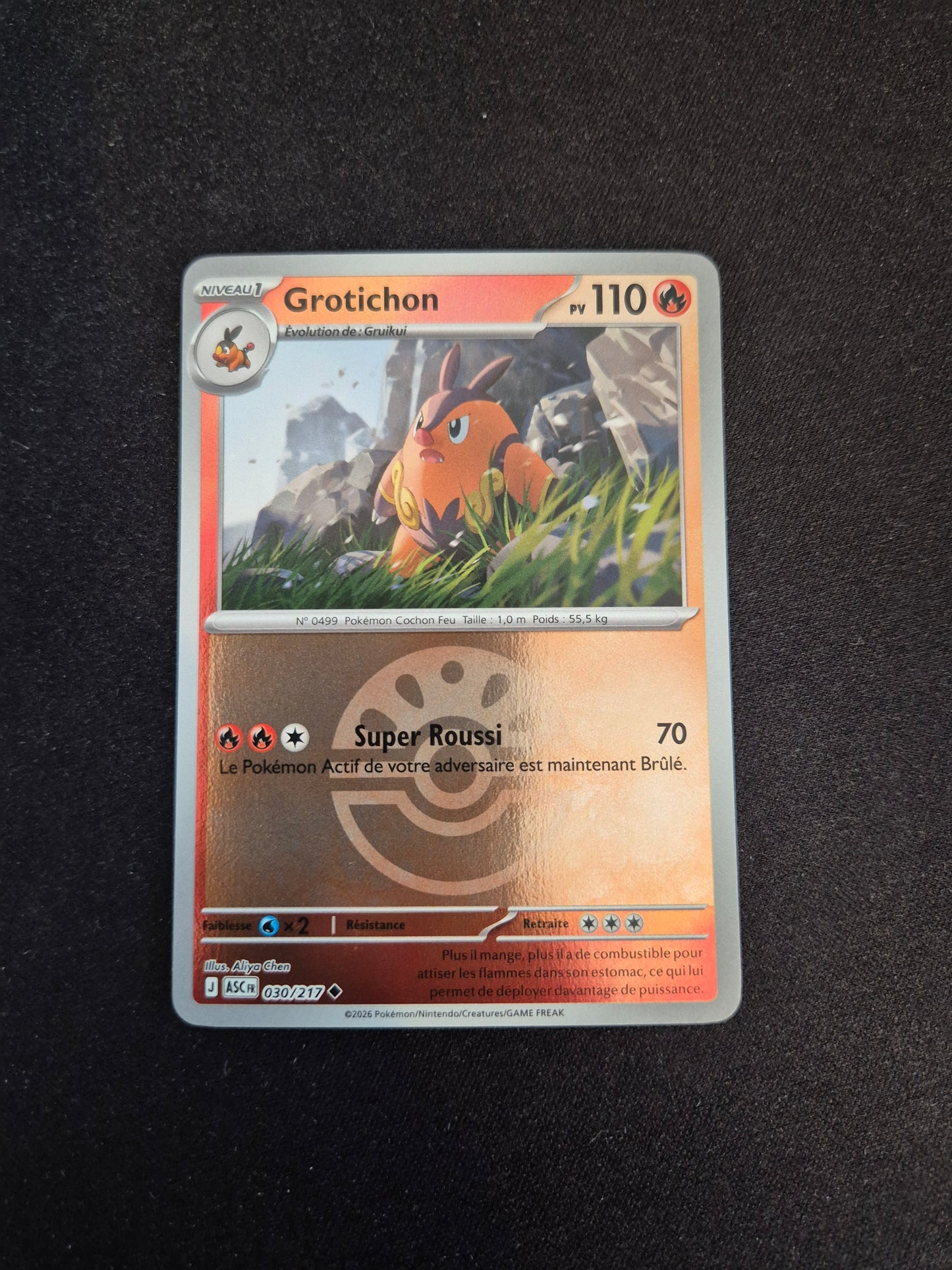 Carte Pokémon Grotichon Reverse Pokéball 030/217 ME2.5 Héros Transcendants