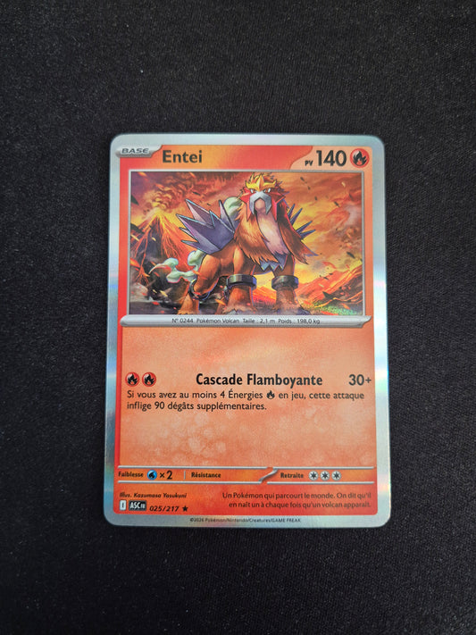Carte Pokémon Entei Holo 025/217 ME2.5 Héros Transcendants