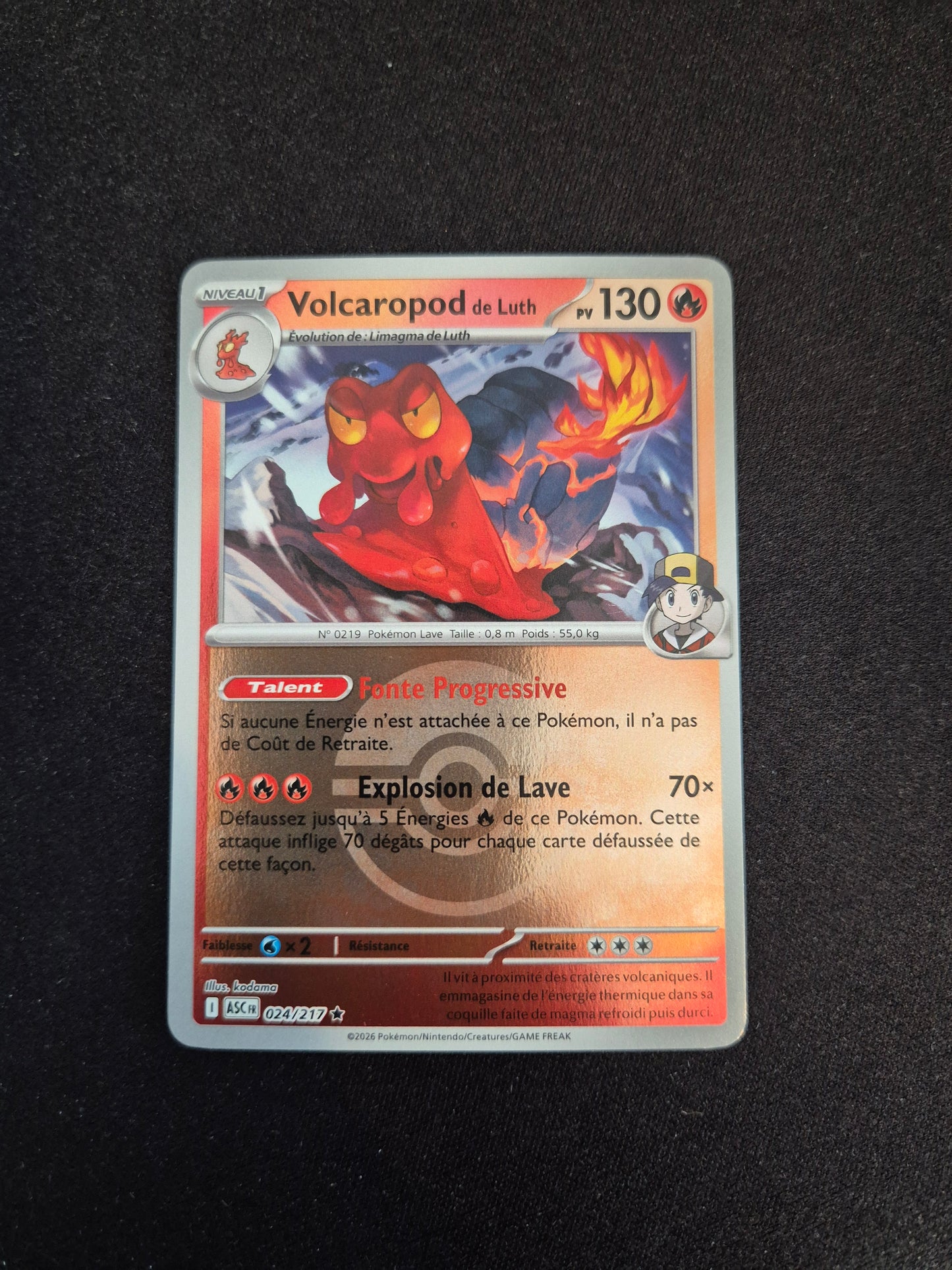 Carte Pokémon Volcaropod Reverse Pokéball 024/217 ME2.5 Héros Transcendants