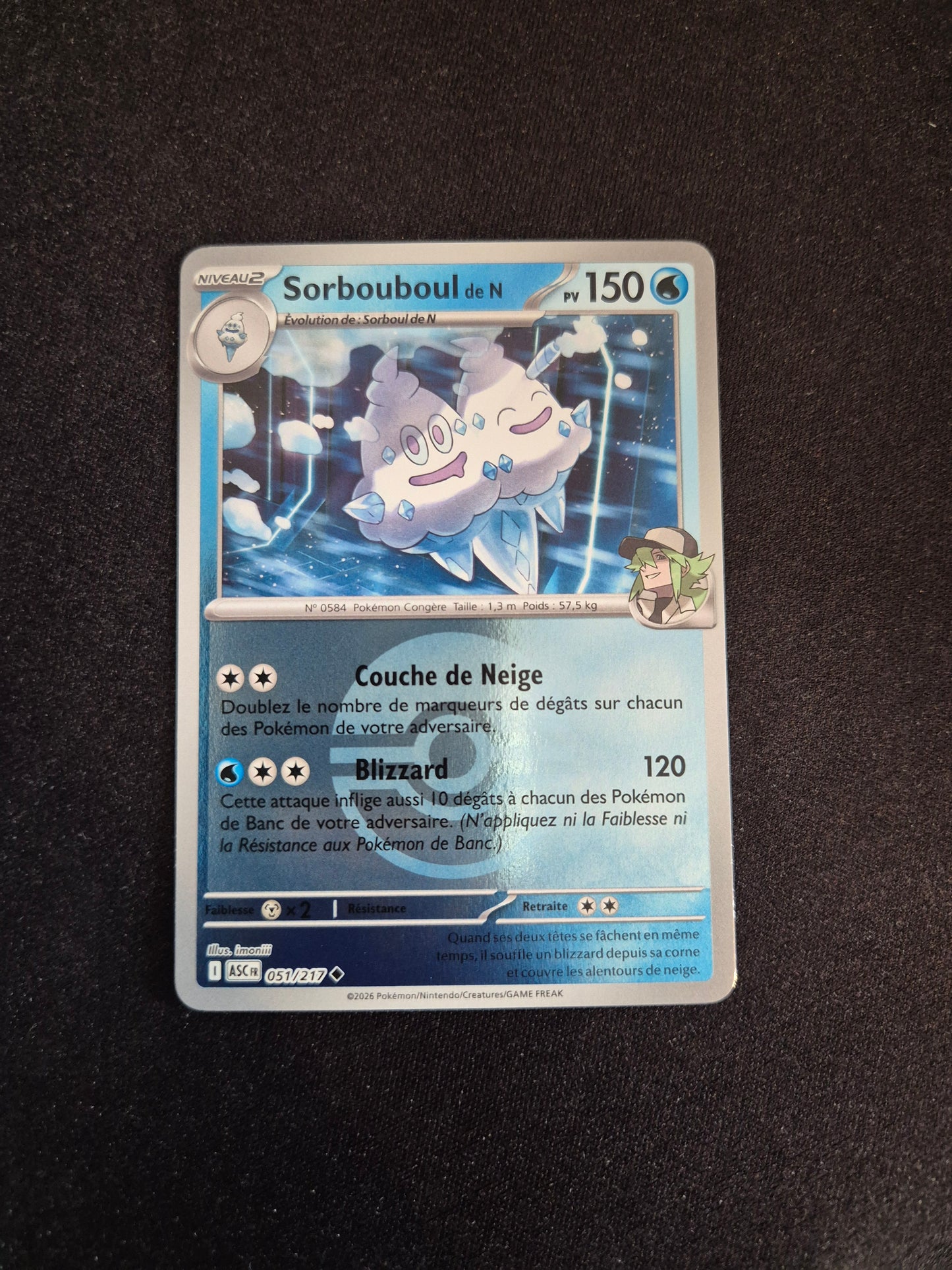 Carte Pokémon Sorbouboul Reverse Pokéball 051/217 ME2.5 Héros Transcendants